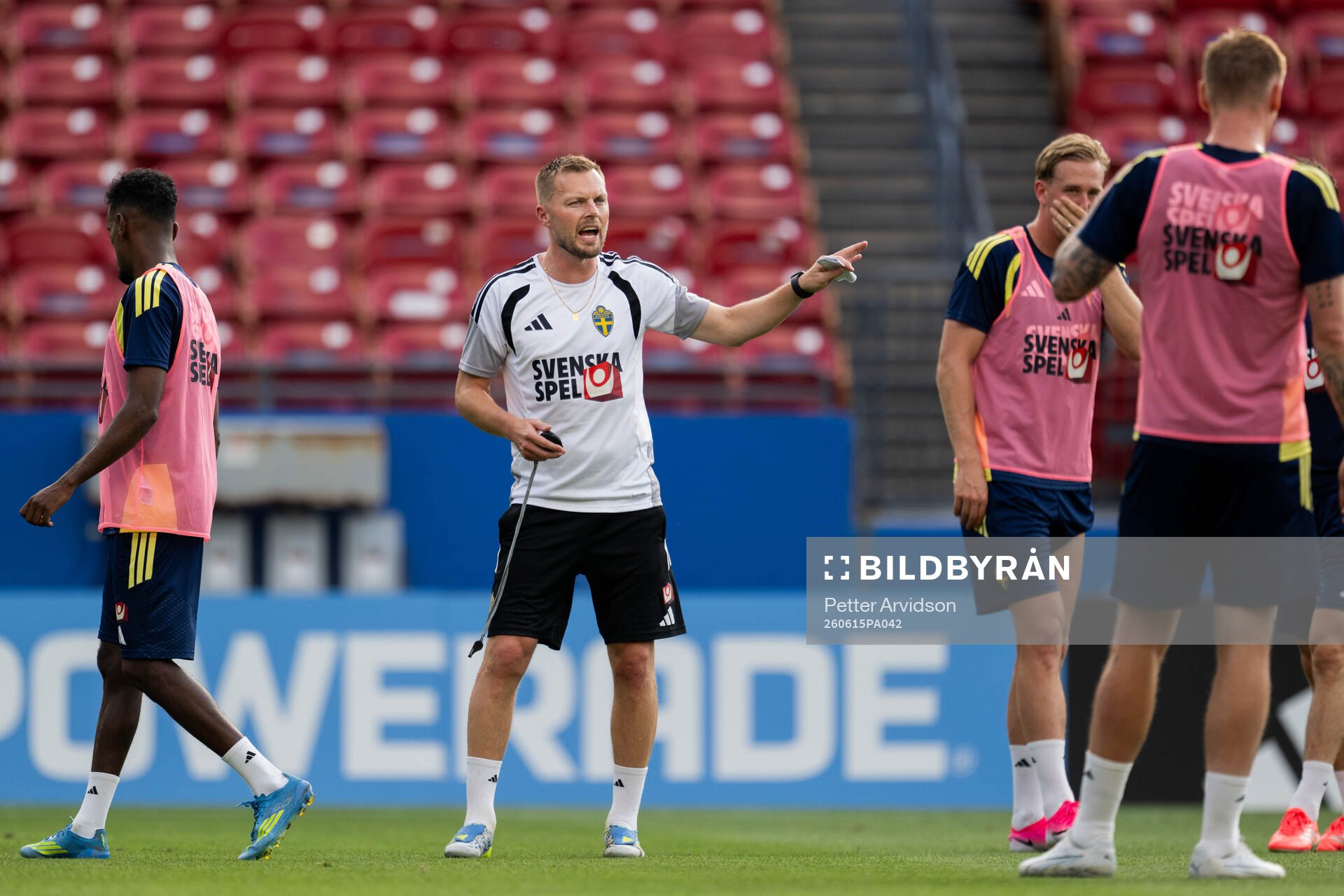 Assistant coach Sebastian Larsson of the Swedish national