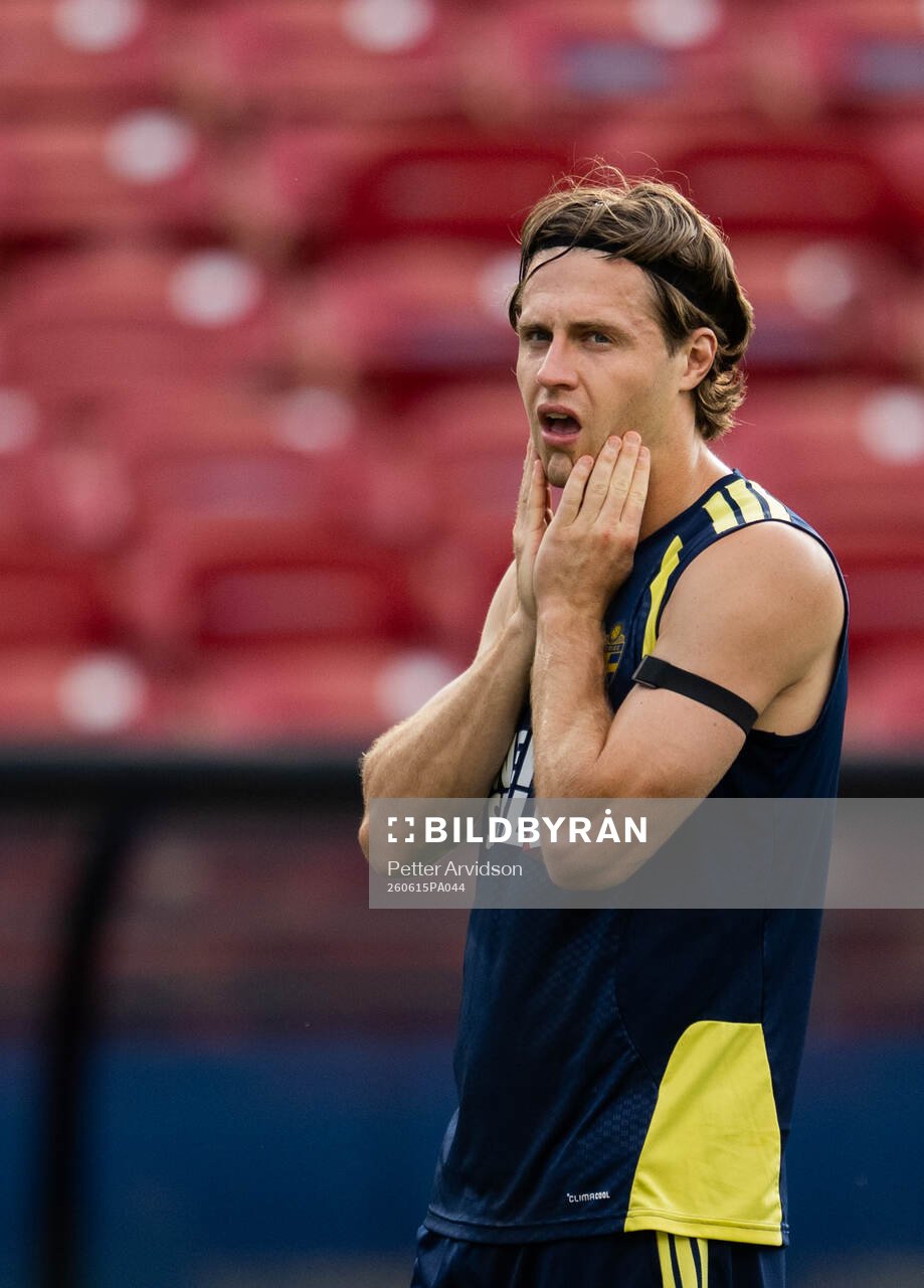 Mattias Svanberg of the Swedish national football team at a