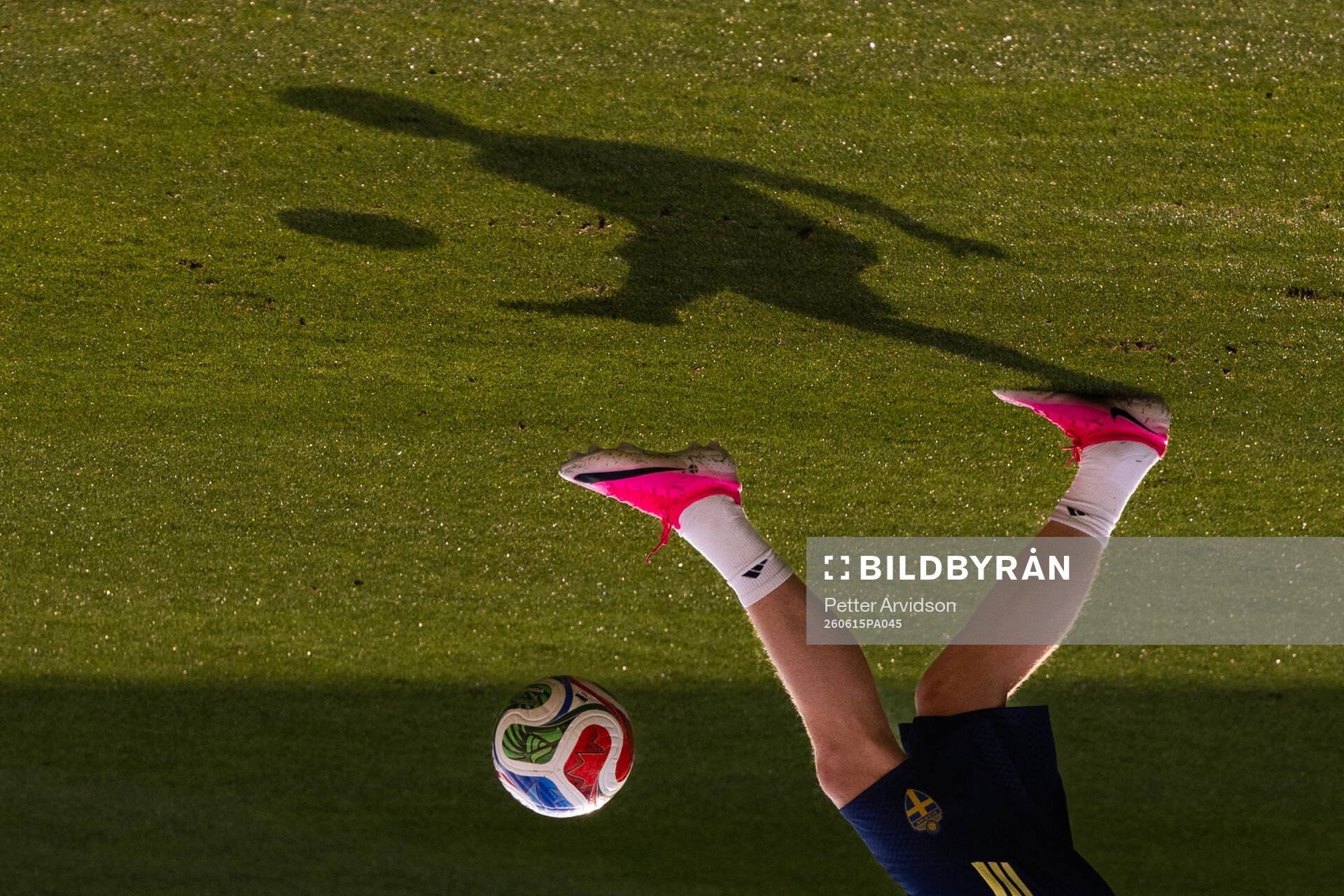 The shadow of Lucas Bergvall of the Swedish national