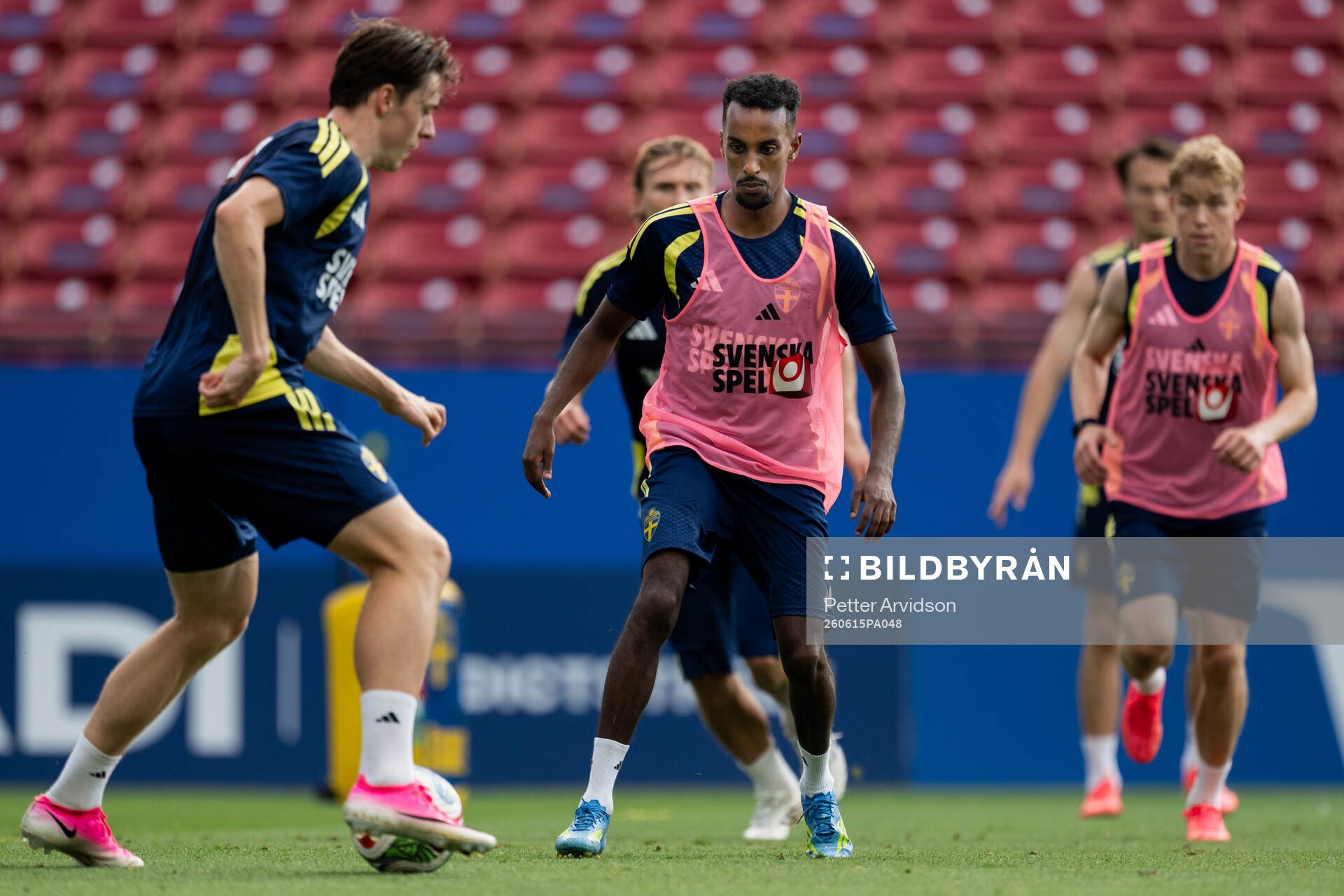 Elliot Stroud and Taha Ali of the Swedish national football