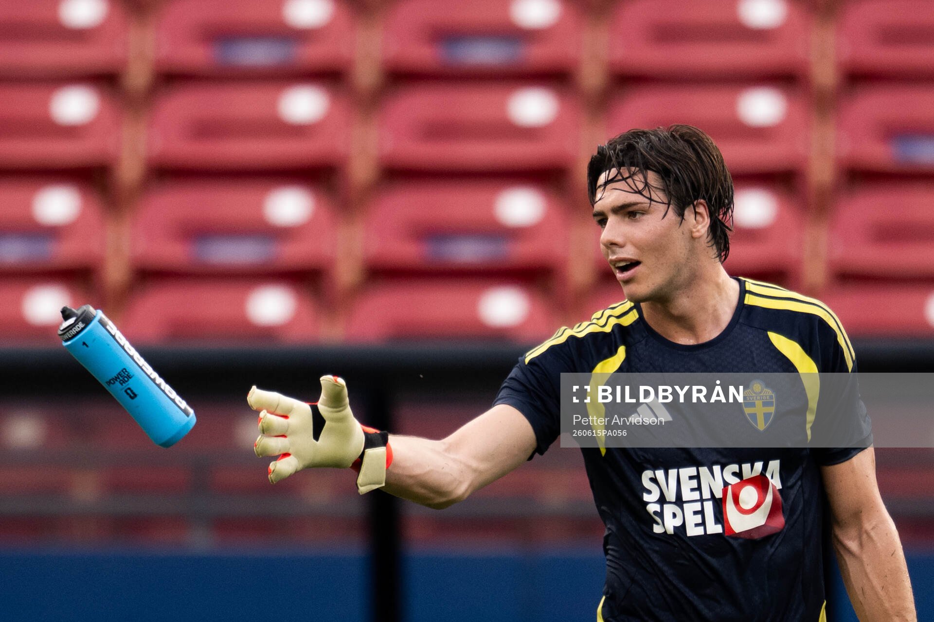 Goalkeeper Jacob Widell Zetterström of the Swedish