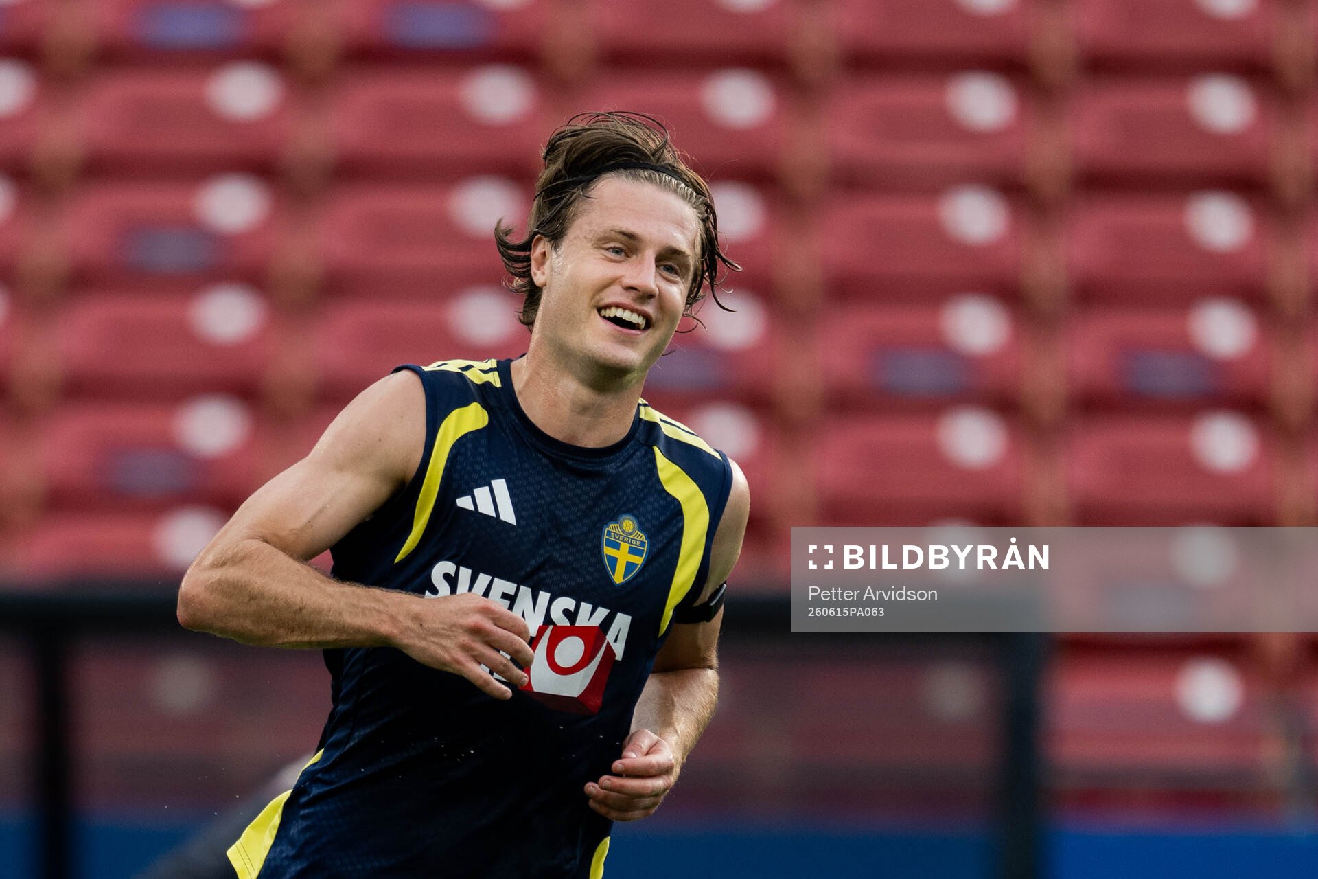 Mattias Svanberg of the Swedish national football team at a