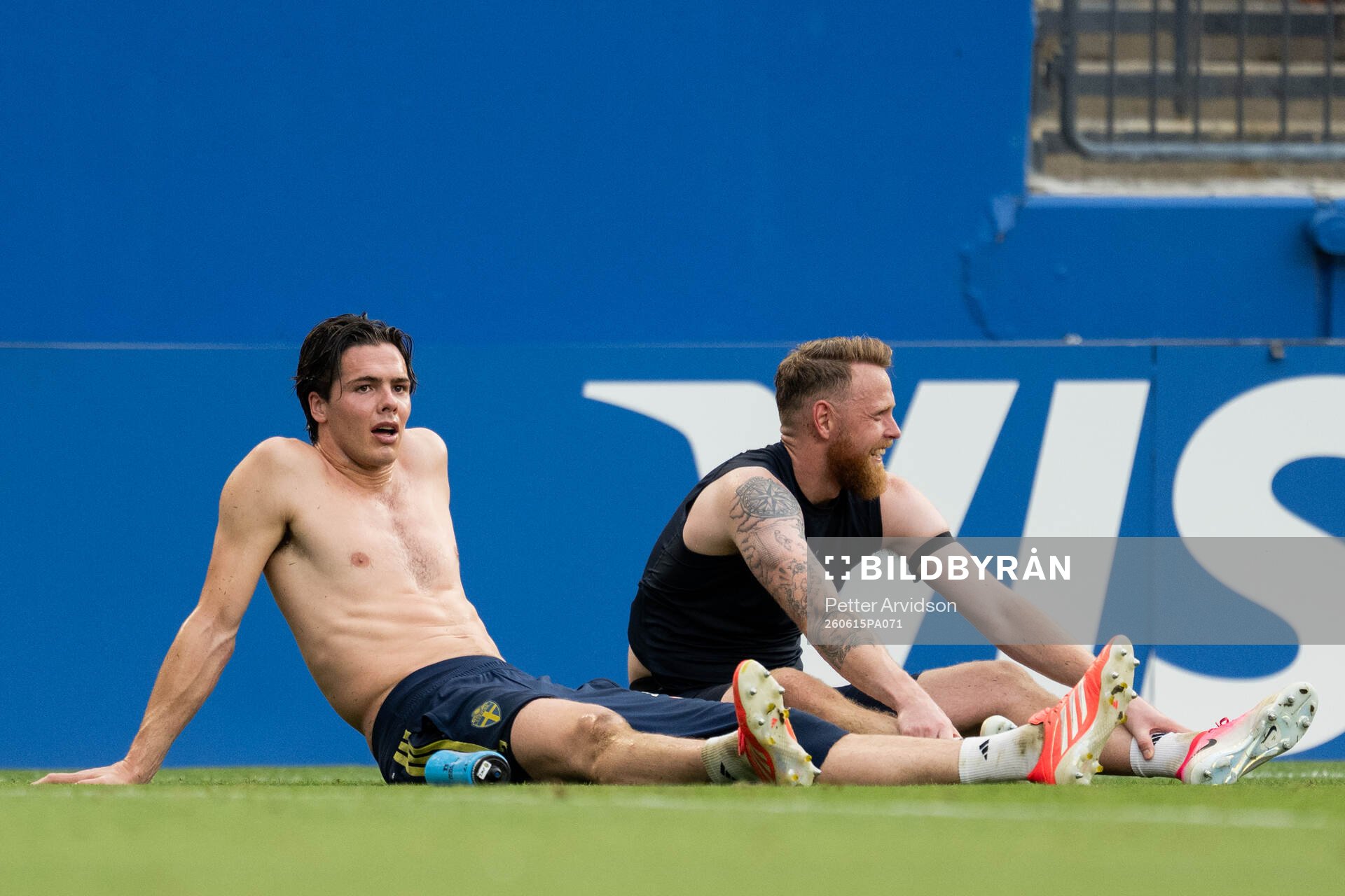 Goalkeeper Jacob Widell Zetterström and goalkeeper Viktor