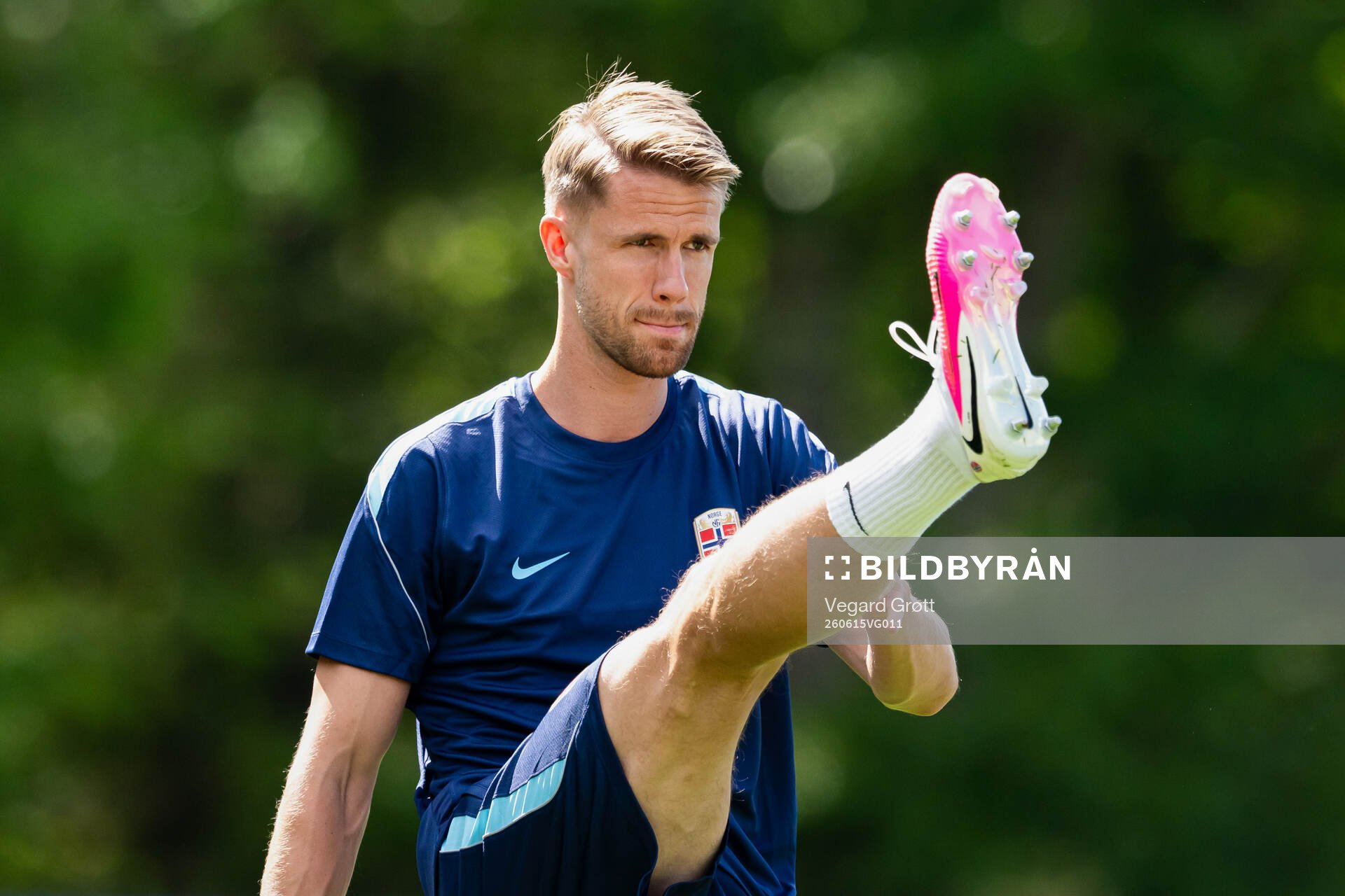 Kristoffer Ajer of the Norwegian national football team at