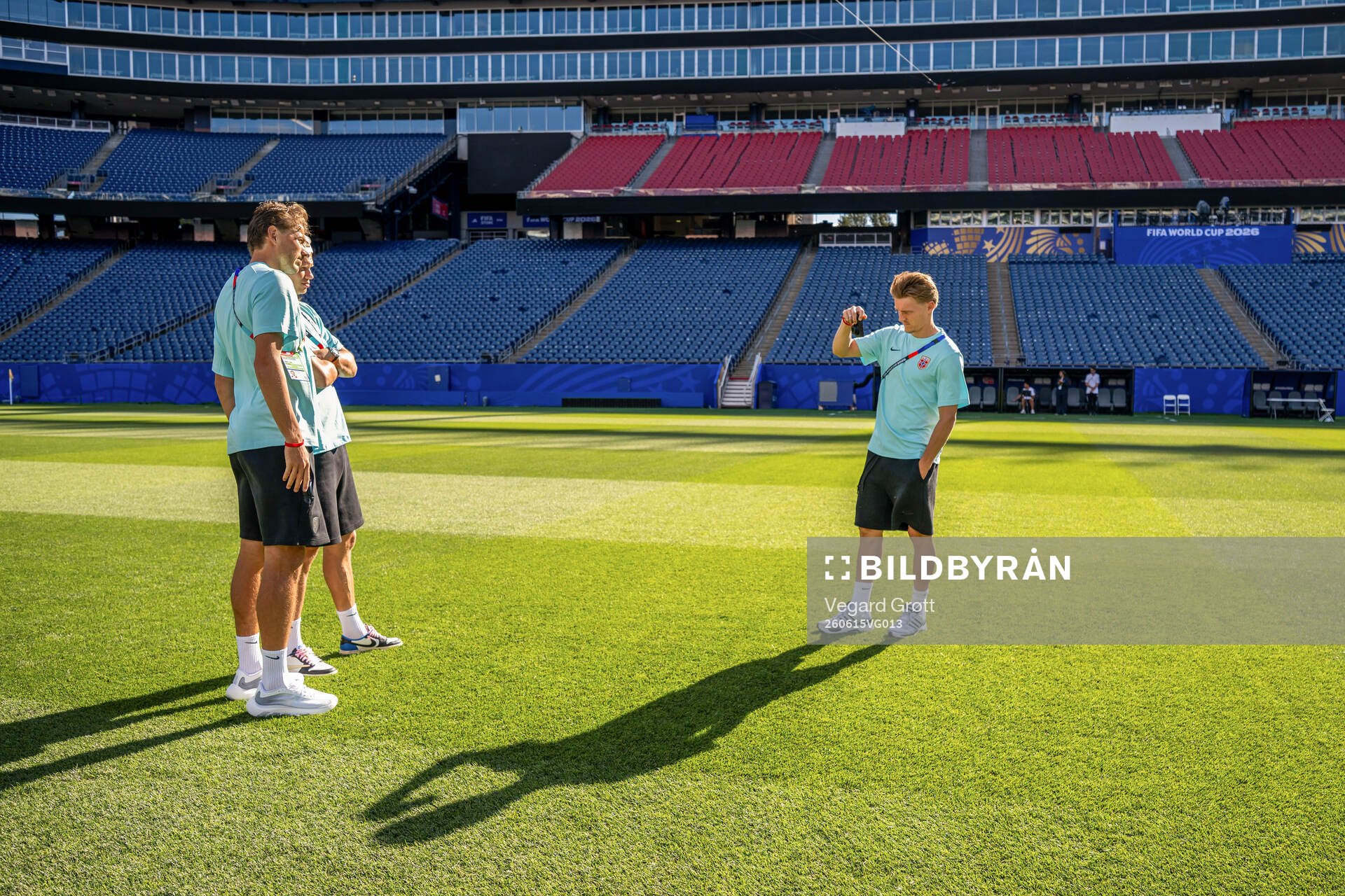 Sander Berge, Erling Braut Haaland and Martin Ødegaard of