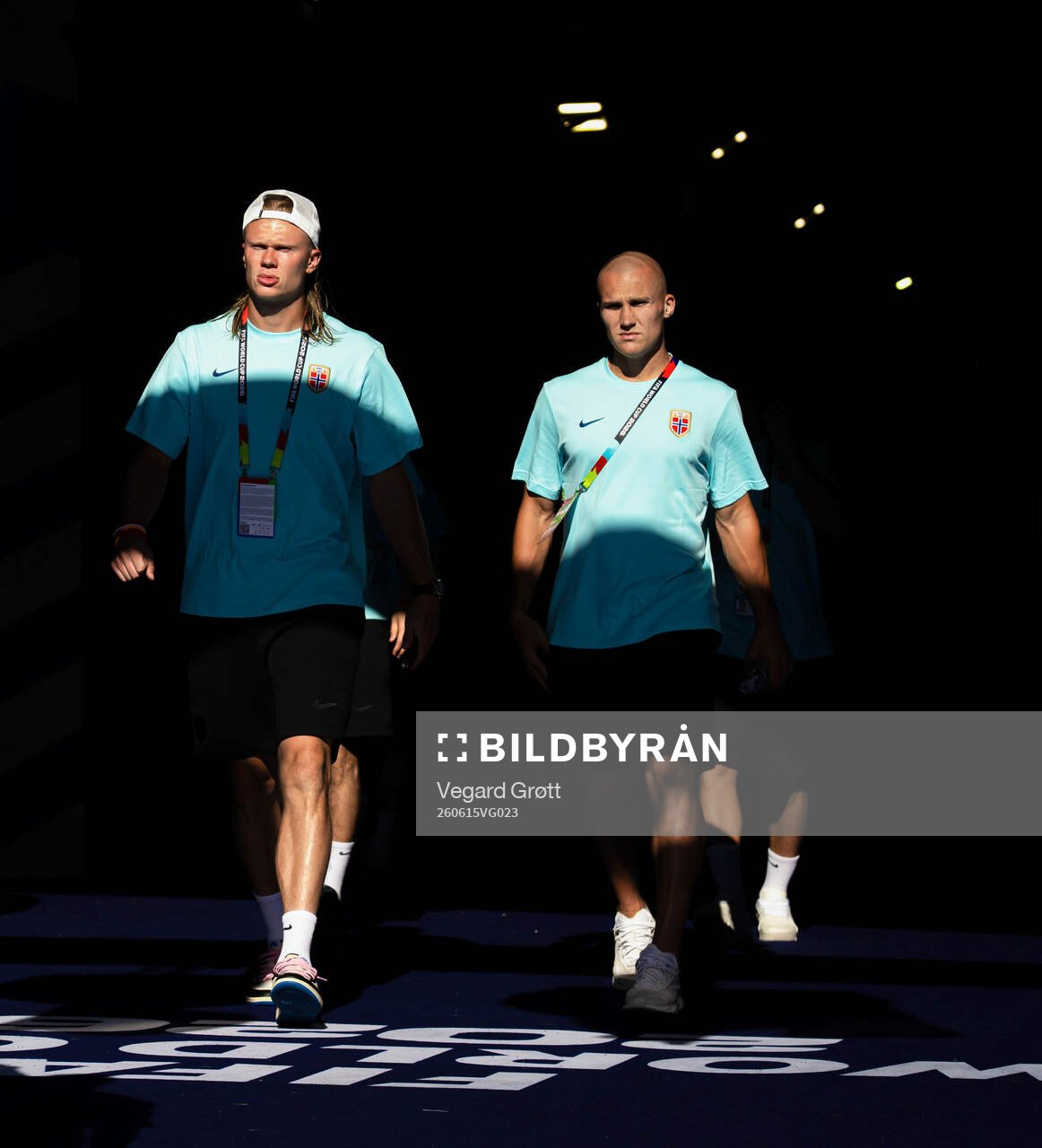 Erling Braut Haaland and Leo Østigård of the Norwegian