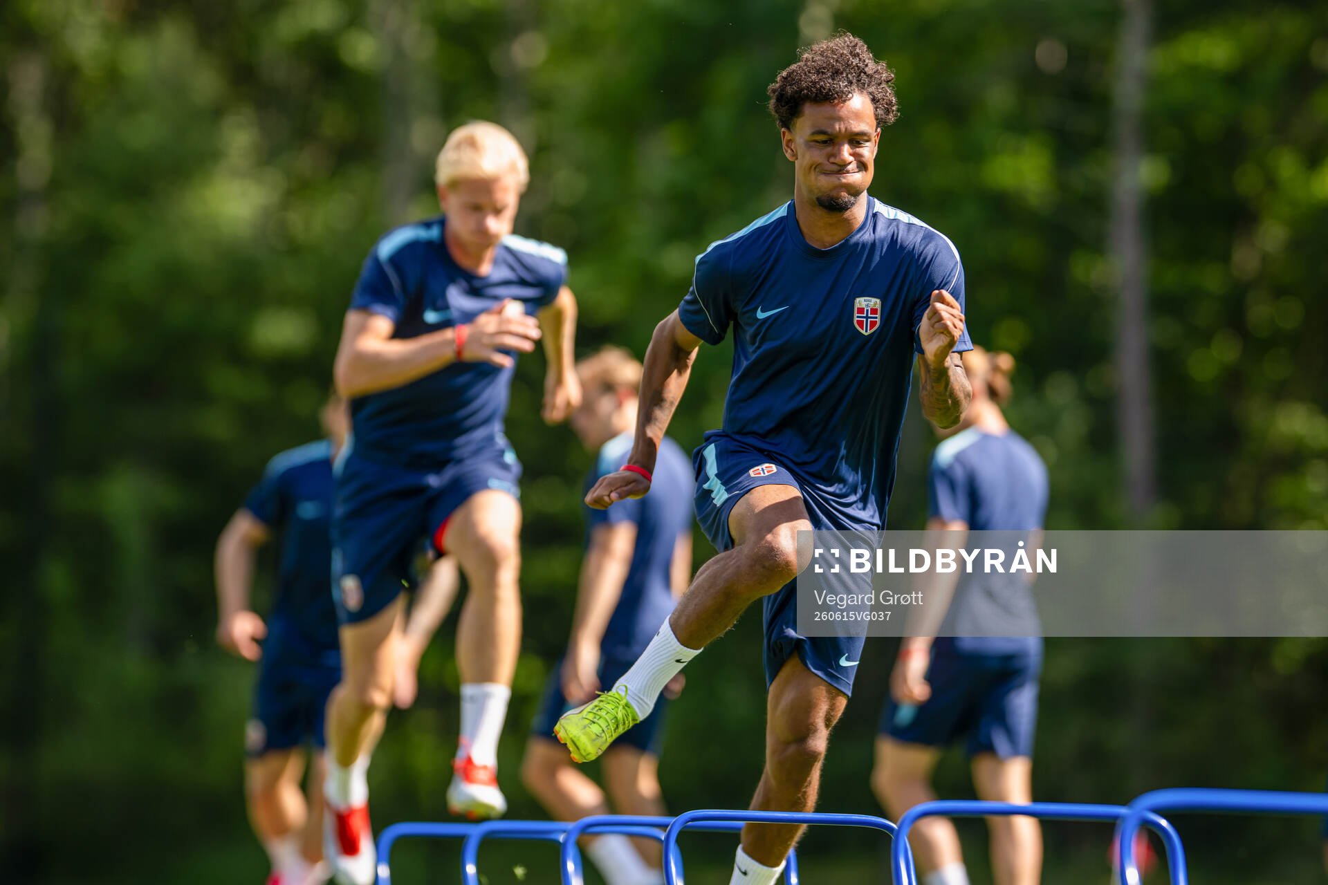 Oscar Bobb of the Norwegian national football team at a