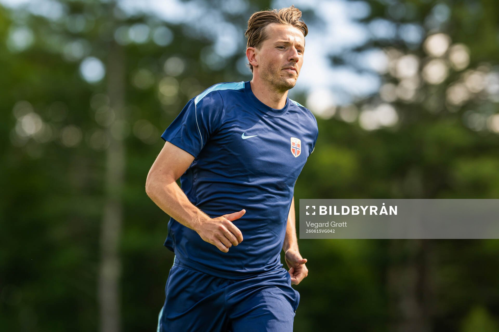 Sander Berge of the Norwegian national football team at a