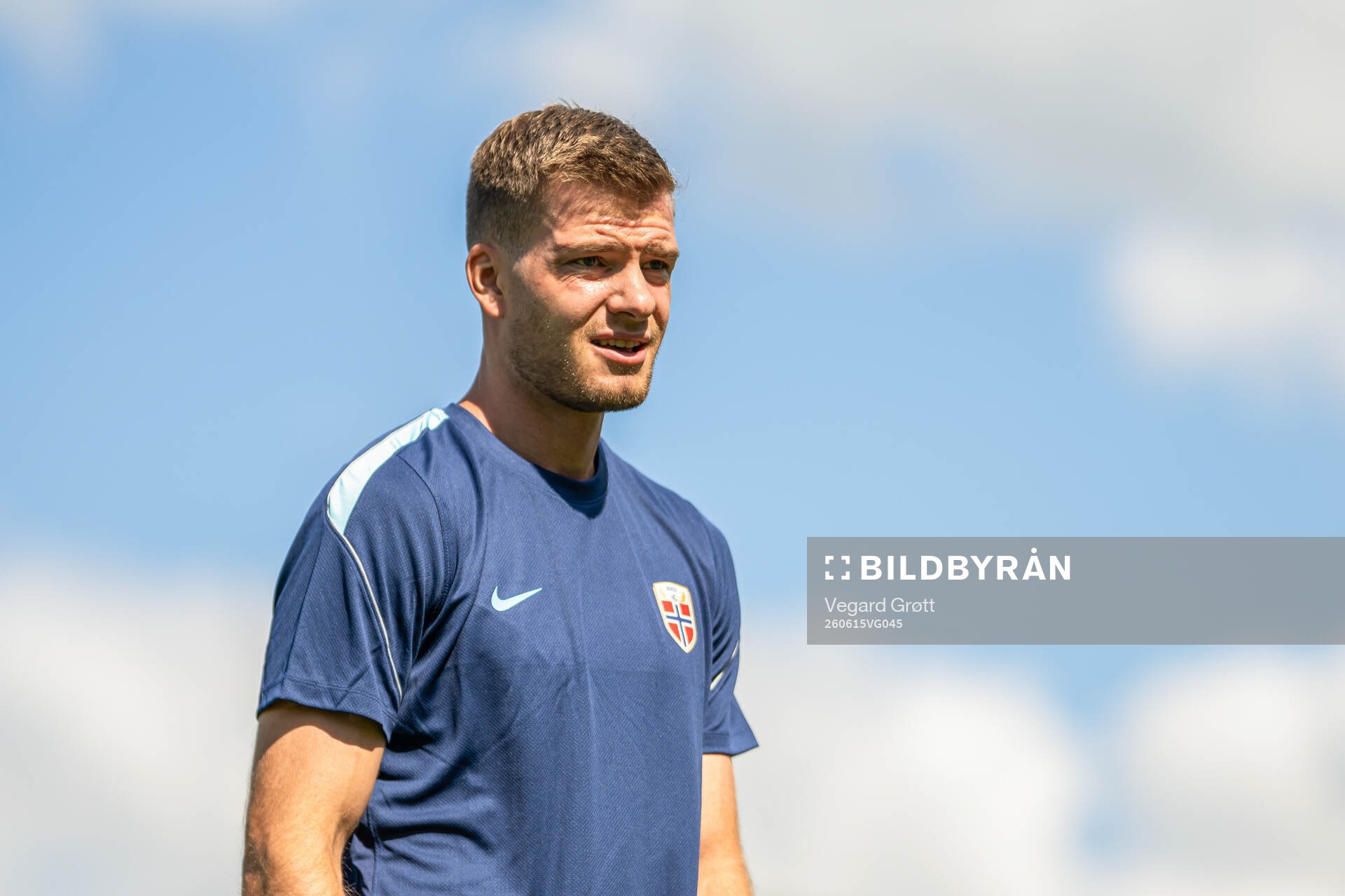 Alexander Sørloth of the Norwegian national football team