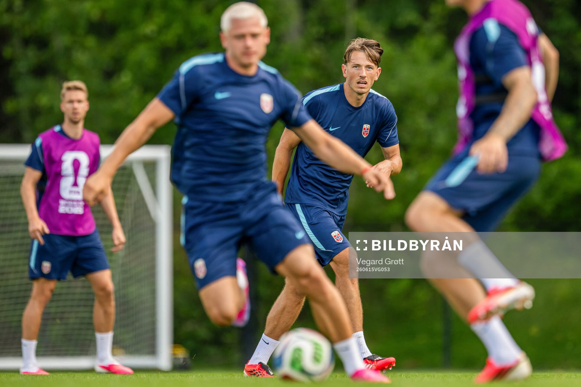 Sander Berge of the Norwegian national football team at a