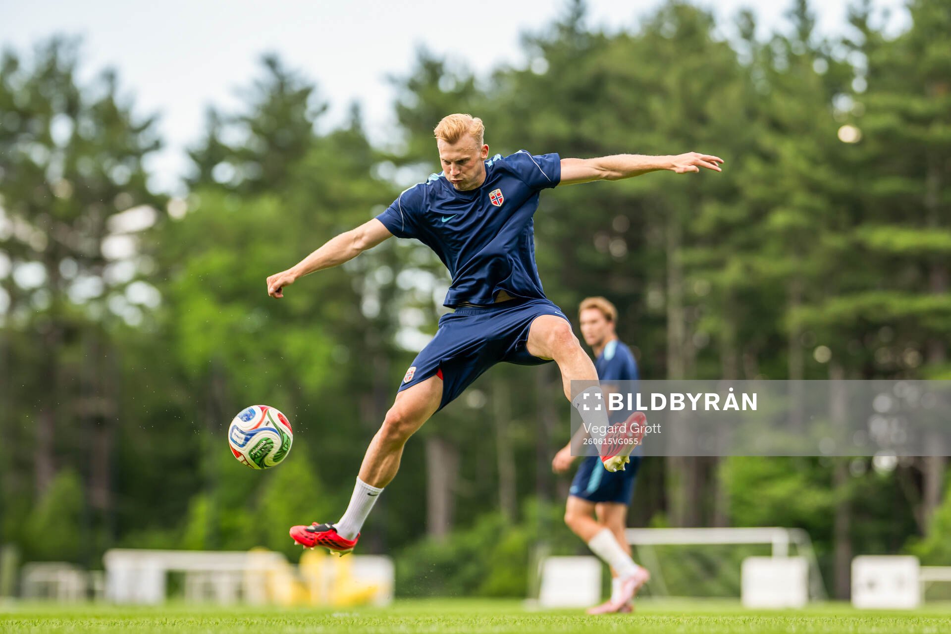 Sondre Langås of the Norwegian national football team at a