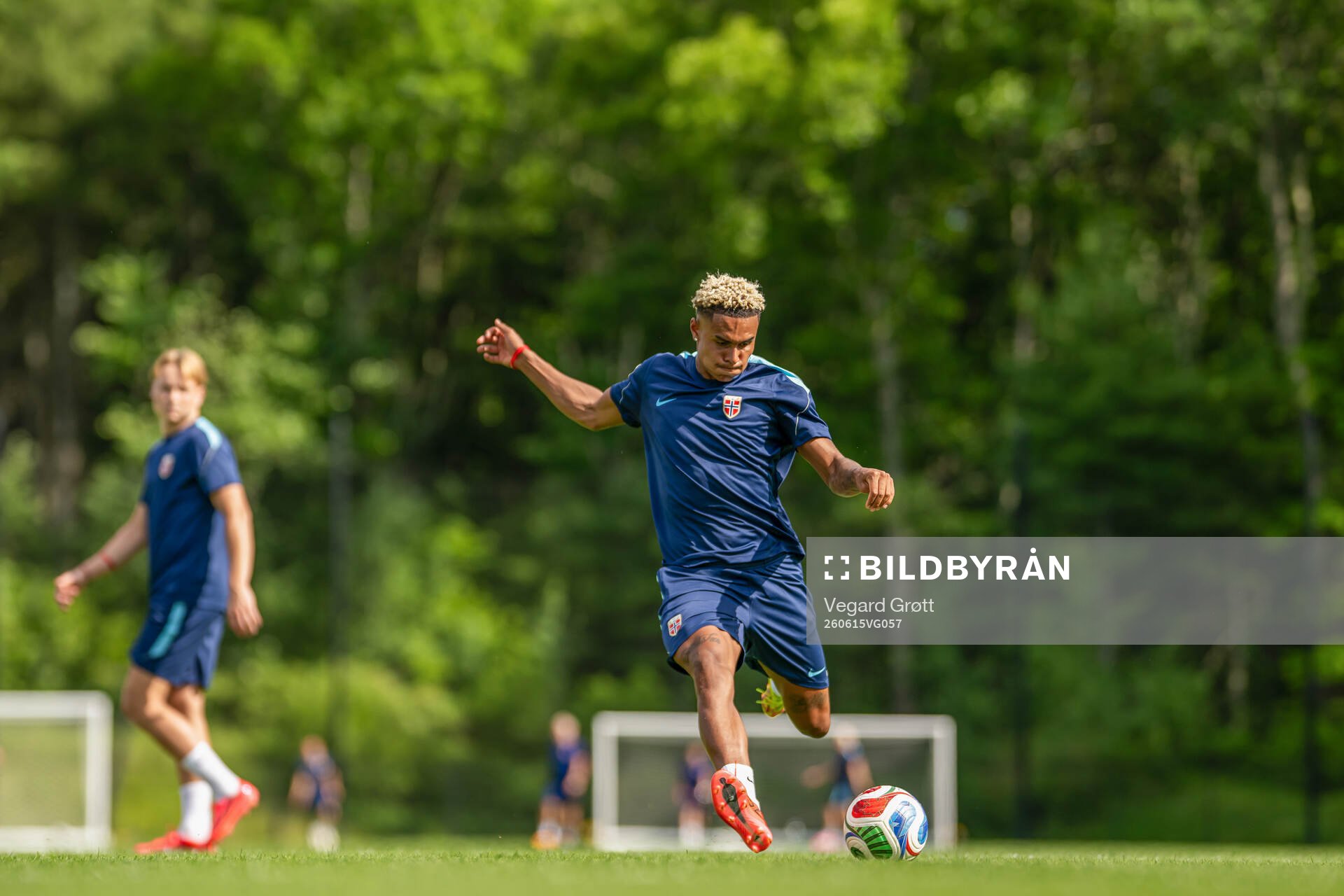 Antonio Nusa of the Norwegian national football team at a