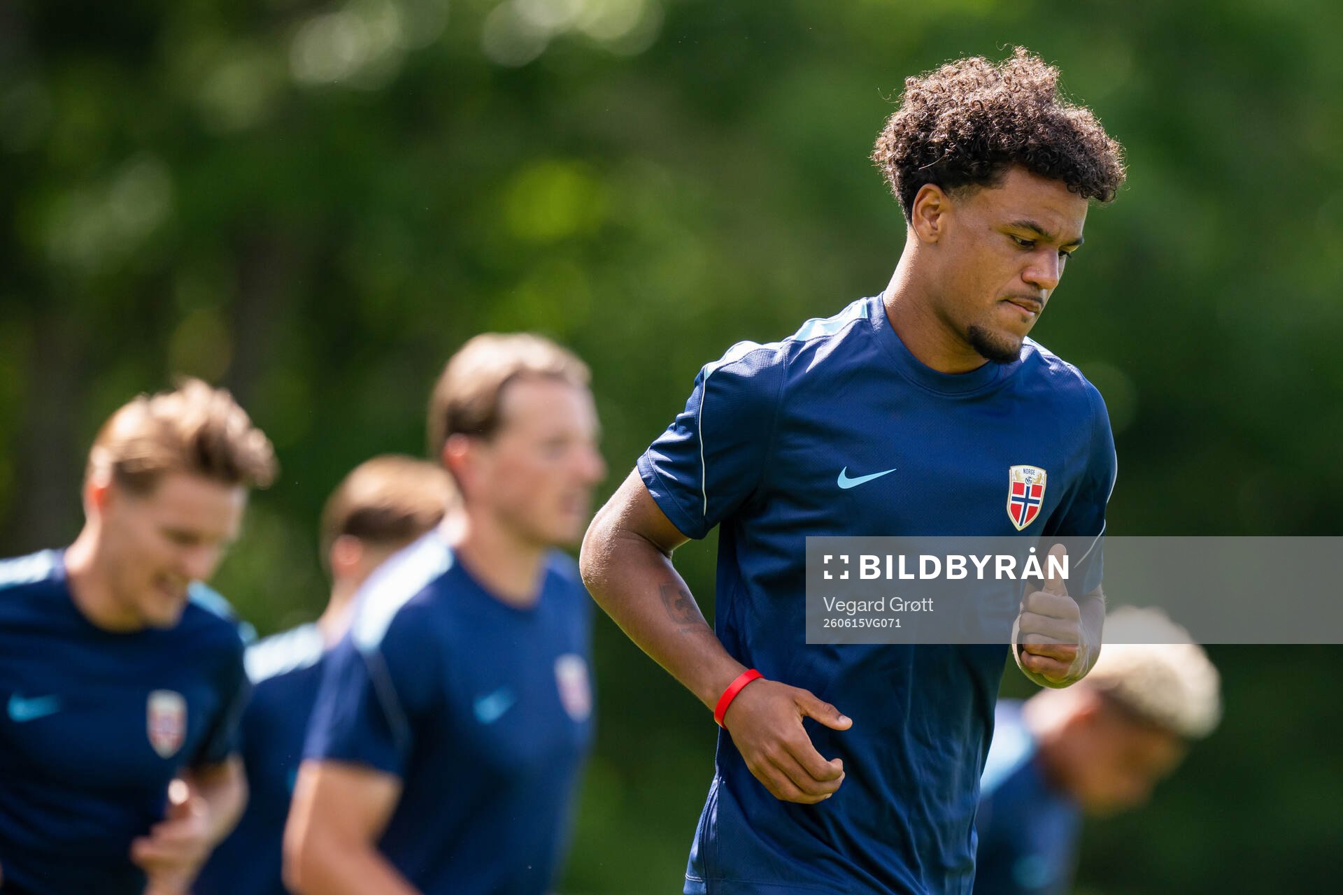 Oscar Bobb of the Norwegian national football team at a