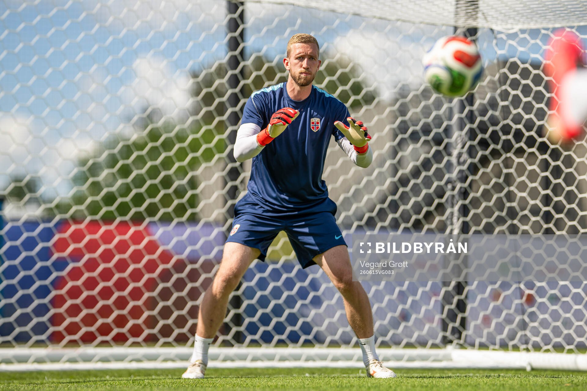Goalkeeper Egil Selvik of the Norwegian national football
