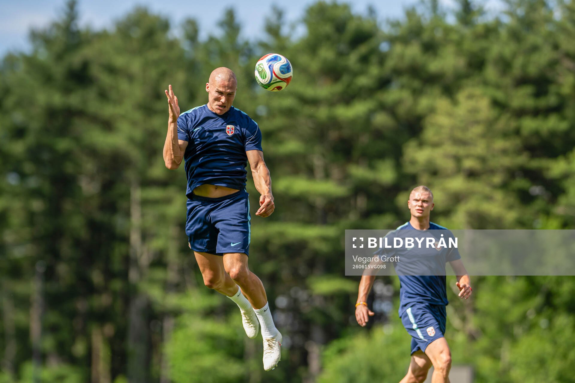 Leo Østigård and Erling Braut Haaland of the Norwegian