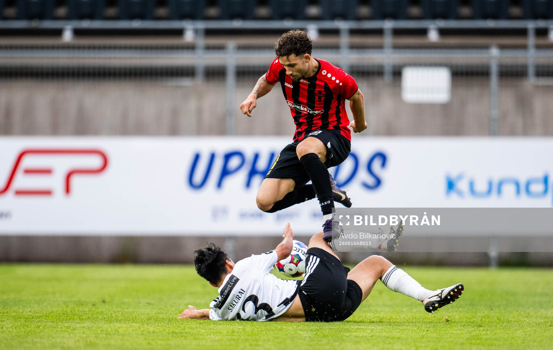 Landskronas Kota Sakurai och Nordic Uniteds Aziz Harabi