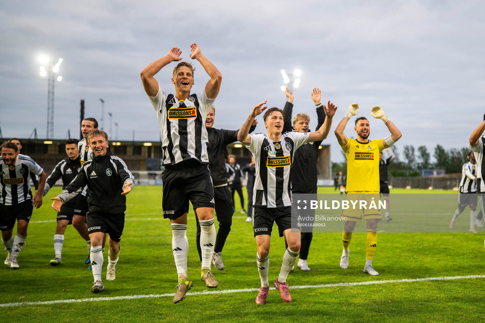 Landskronas spelare jublar