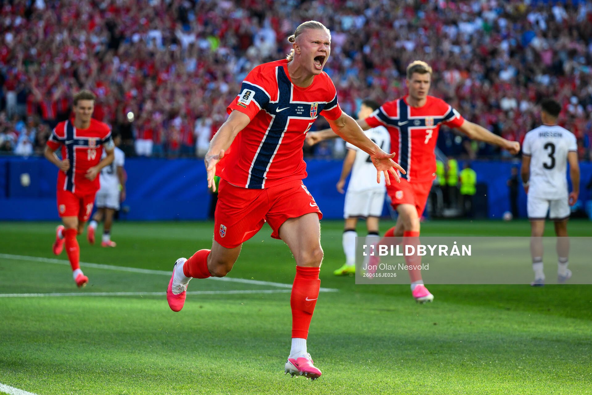 Erling Braut Haaland of Norway celebrates