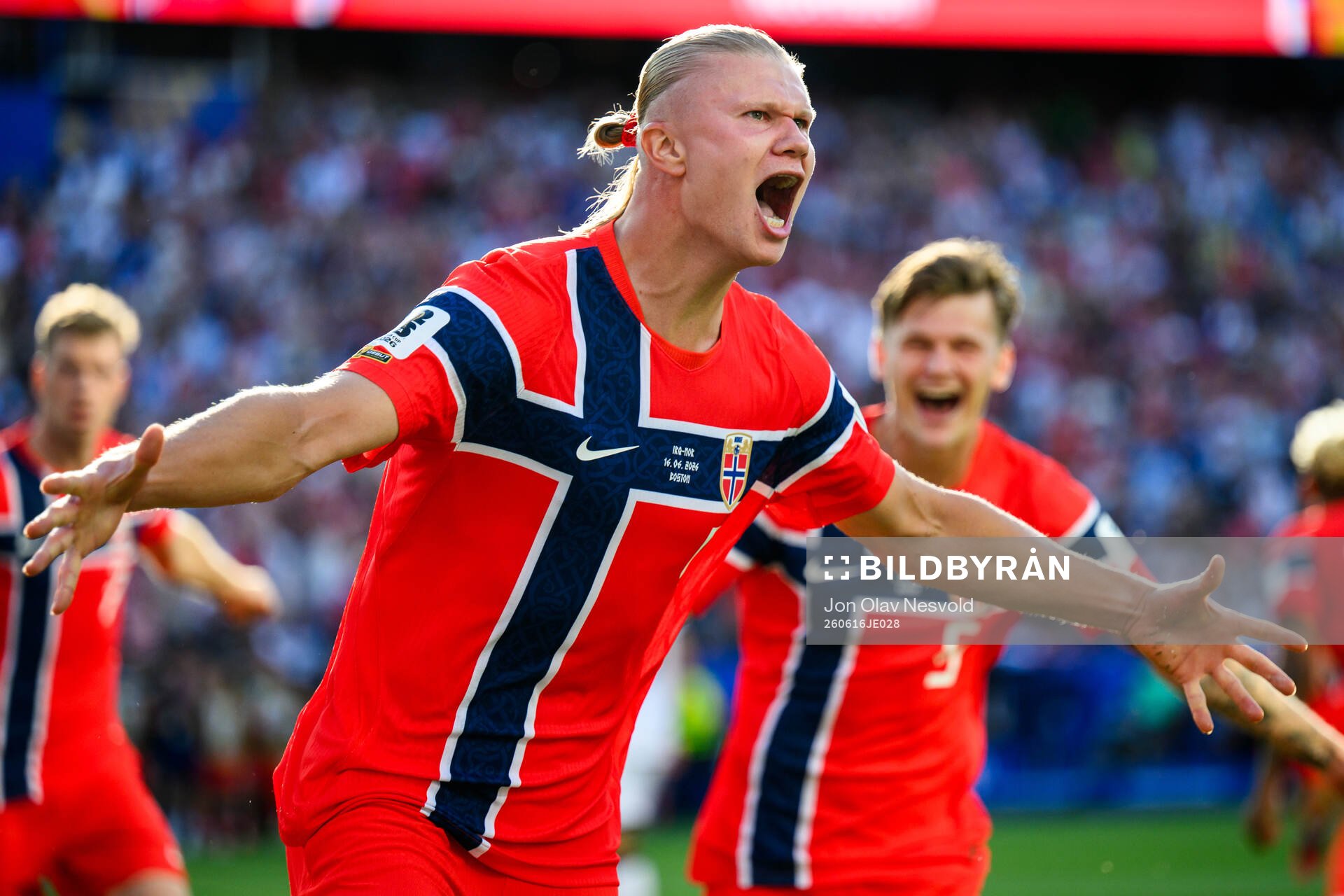 Erling Braut Haaland of Norway celebrates