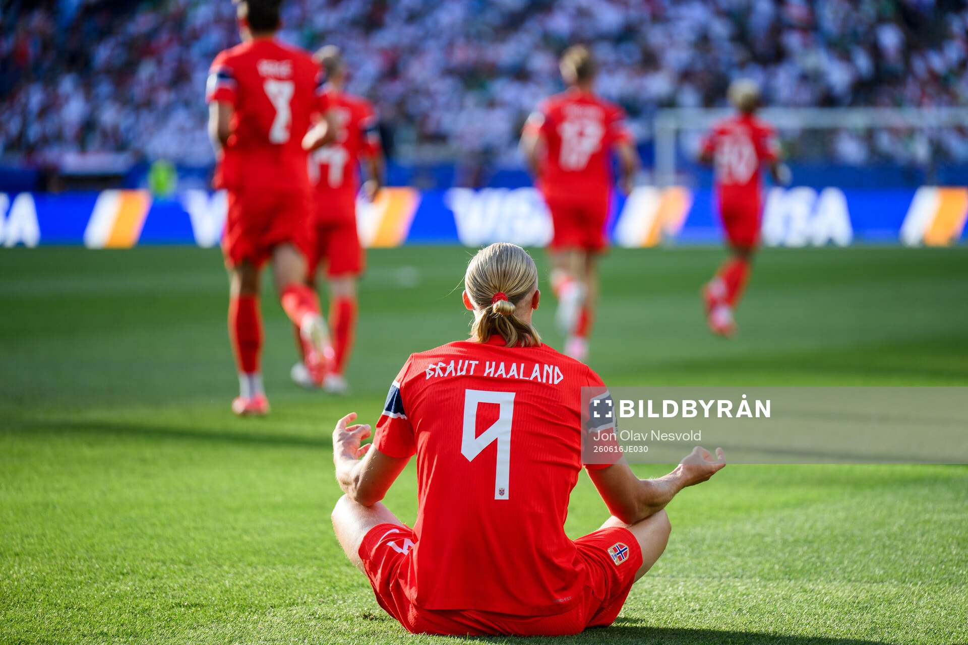 Erling Braut Haaland of Norway celebrates