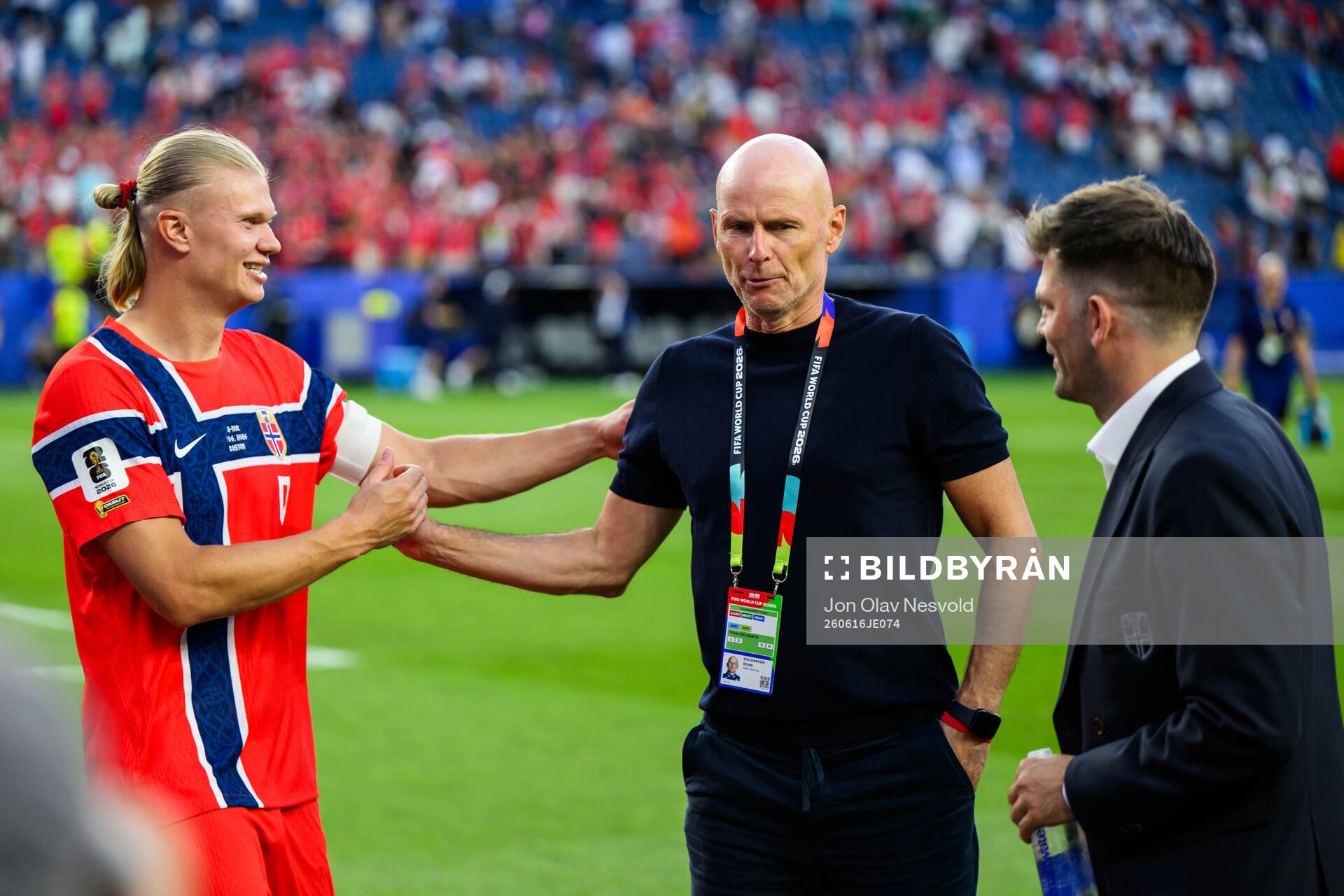 Erling Braut Haaland and Head coach Ståle Solbakken of