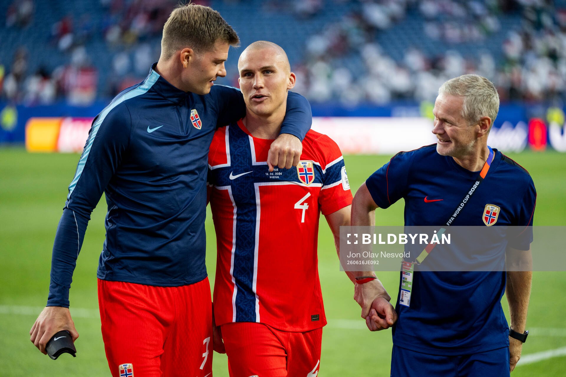 Alexander Sørloth, Leo Østigård and Are Hokstad  of