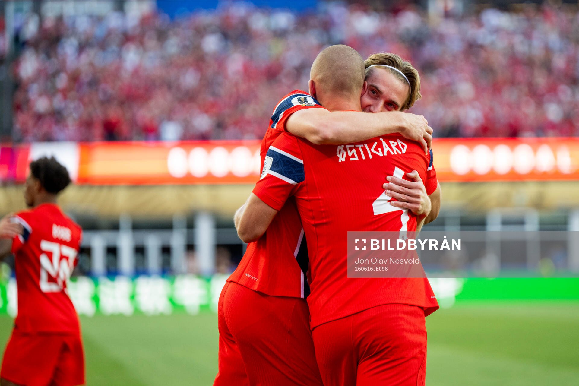 Leo Østigård and Kristian Thorstvedt of Norway celebrate