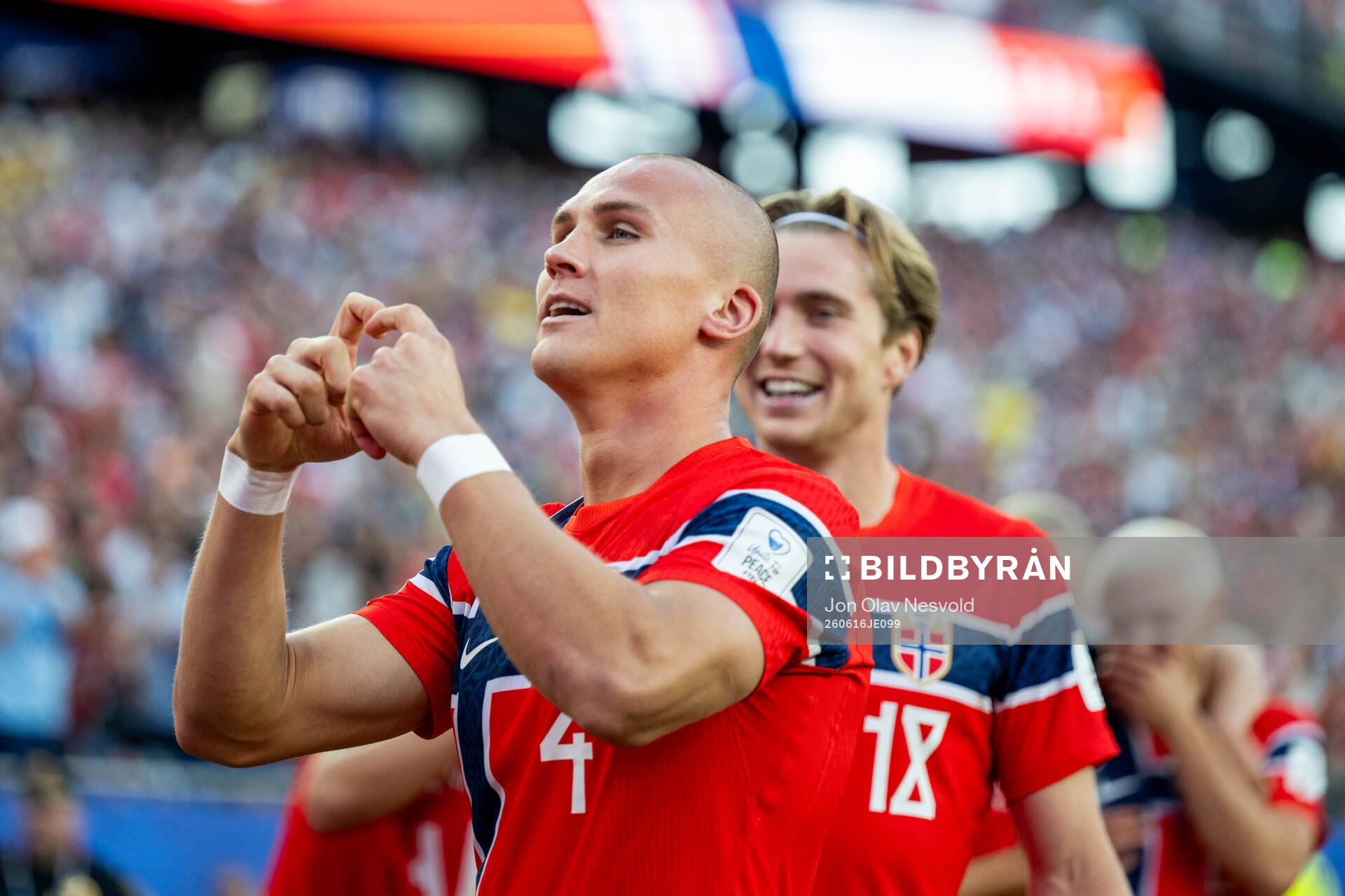 Leo Østigård and Kristian Thorstvedt of Norway celebrate