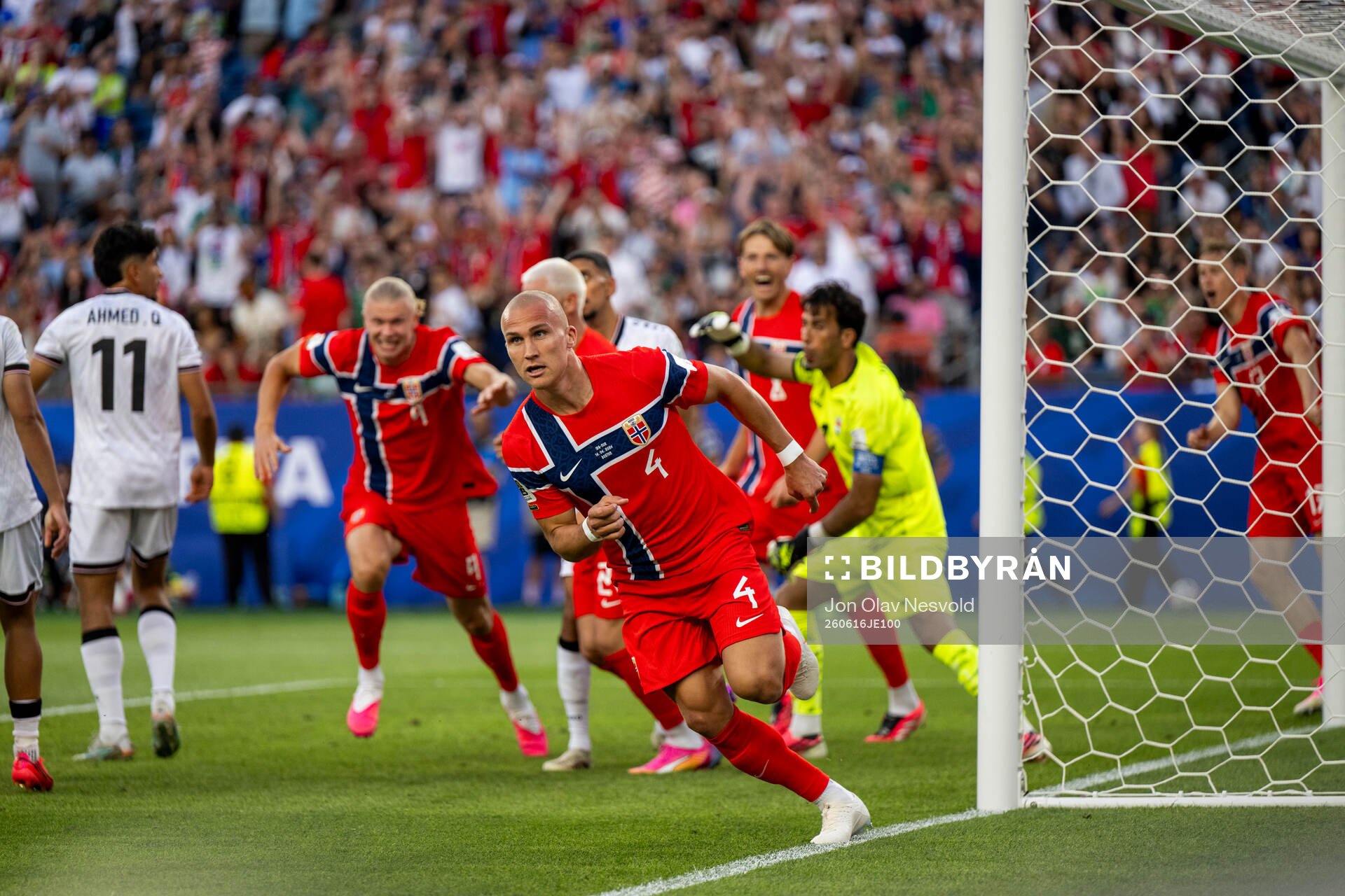 Leo Østigård of Norway celebrates