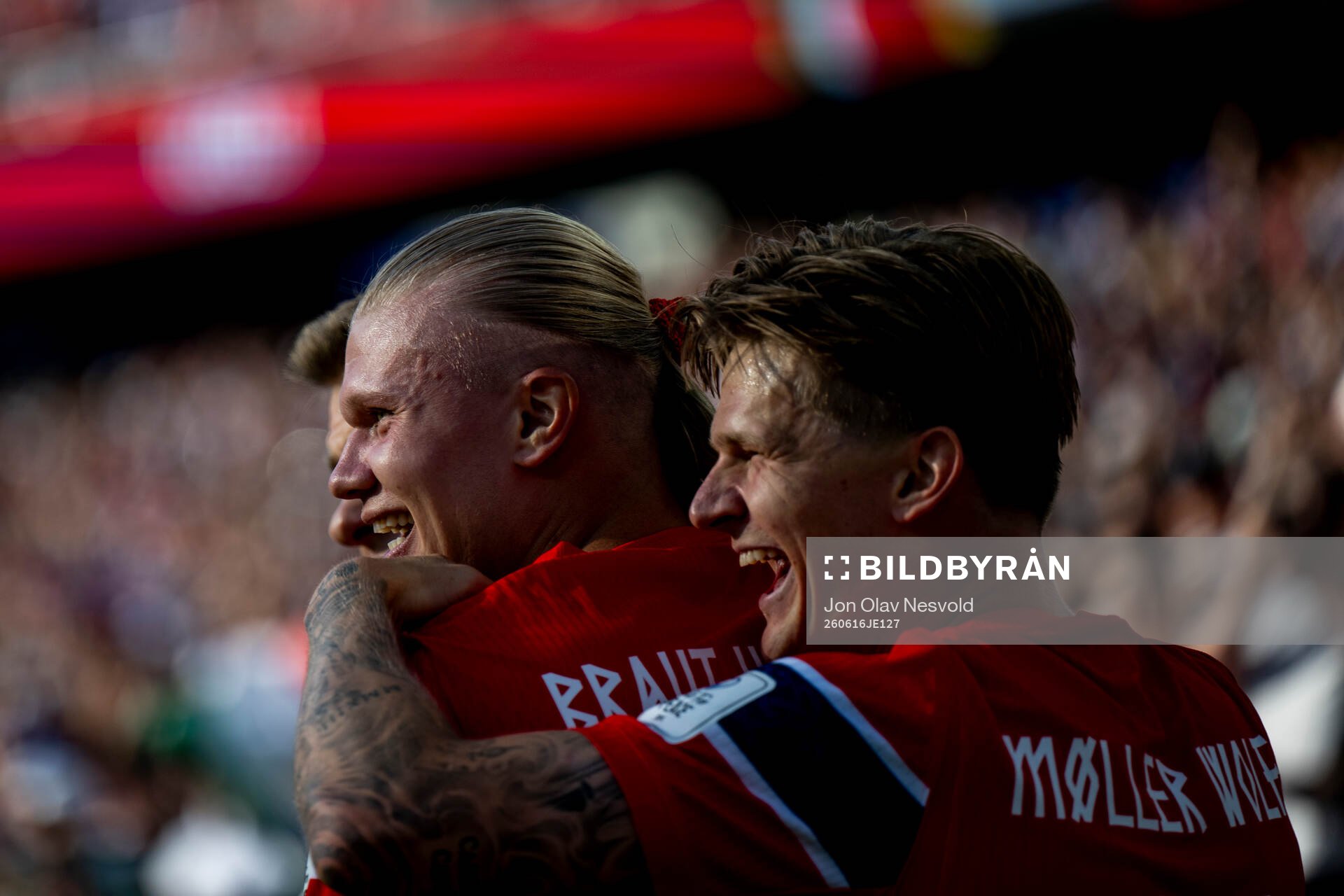 Erling Braut Haaland and David Møller Wolfe of Norway