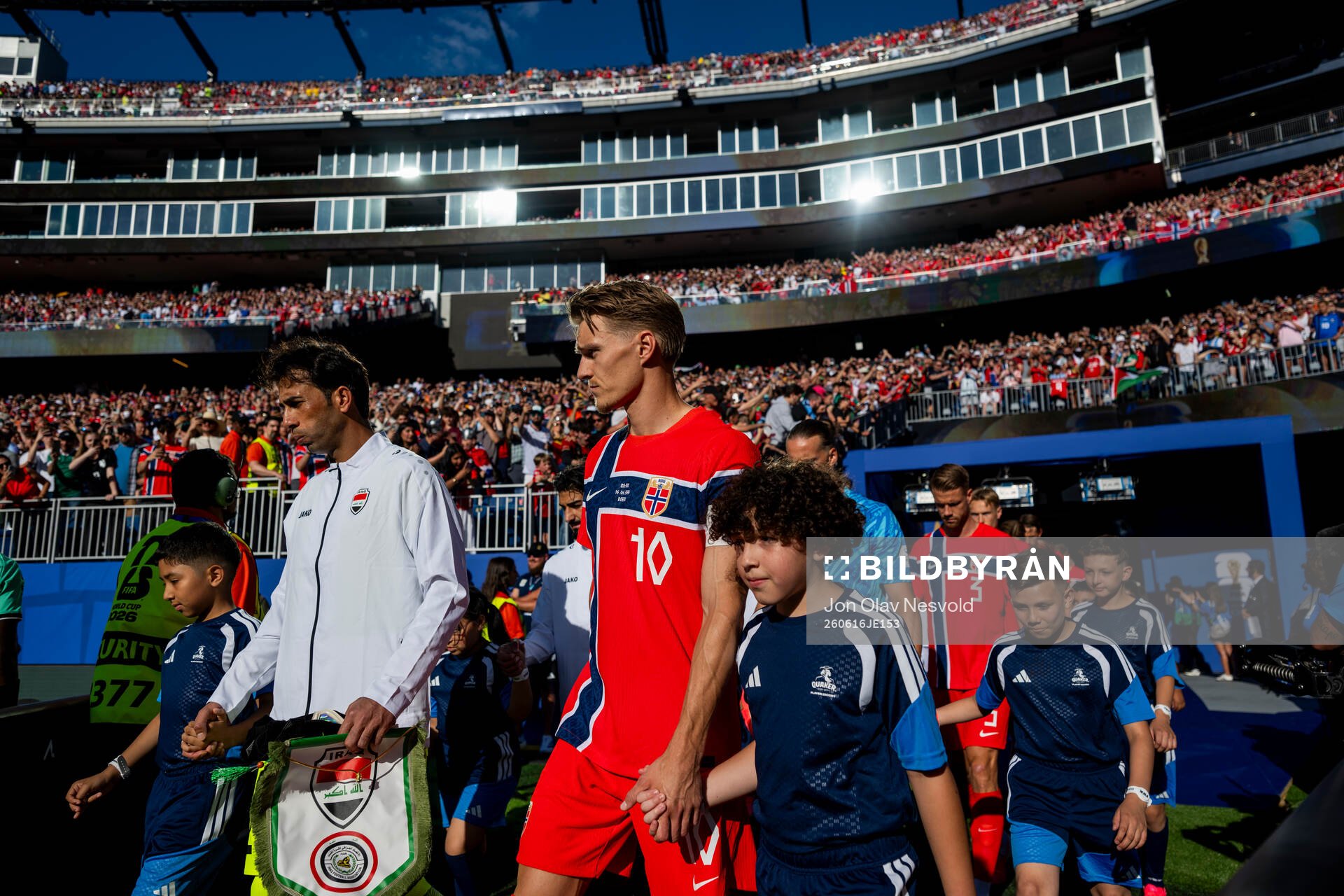 Martin Ødegaard of Norway enters the pitch