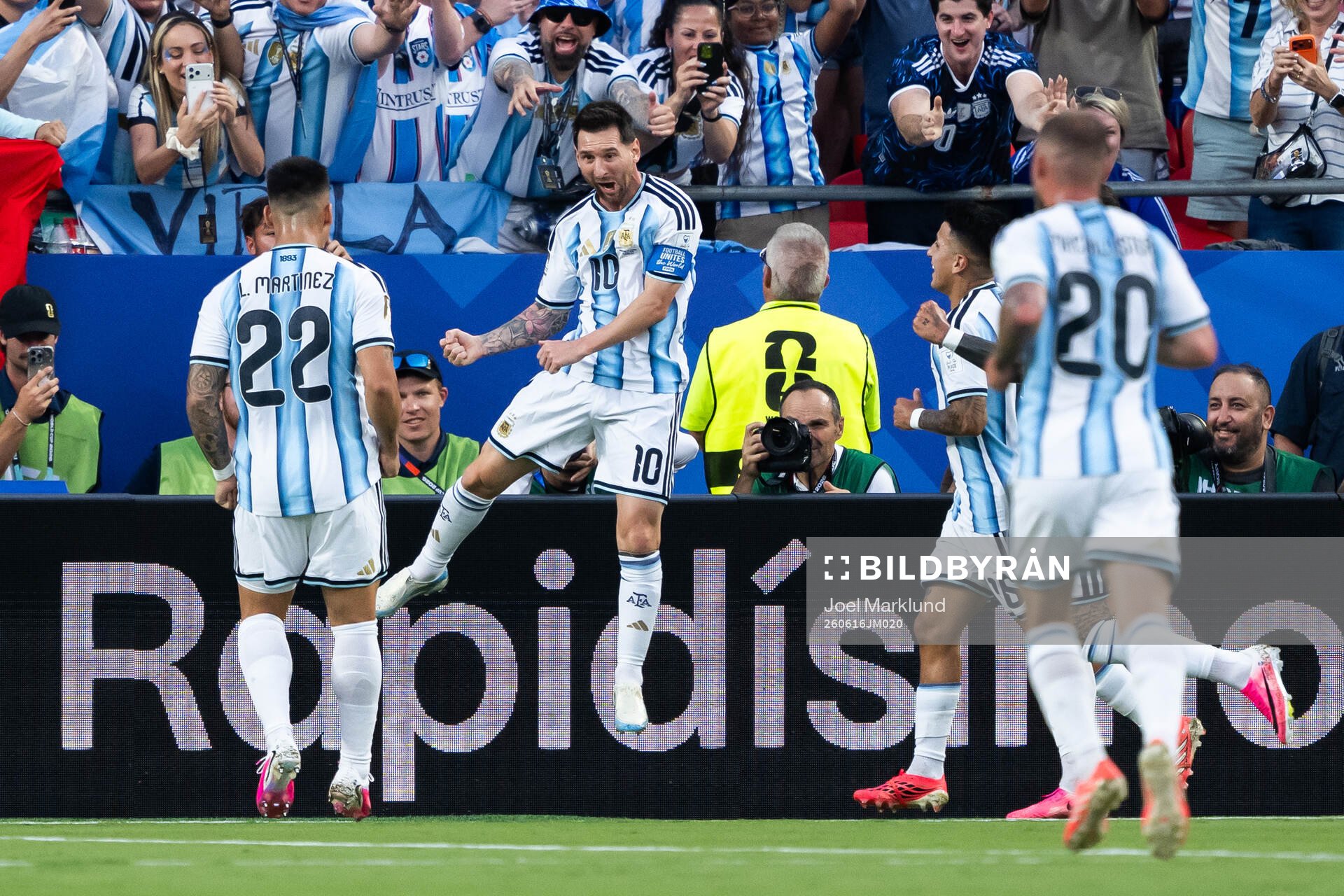 Lionel Messi of Argentina celebrates
