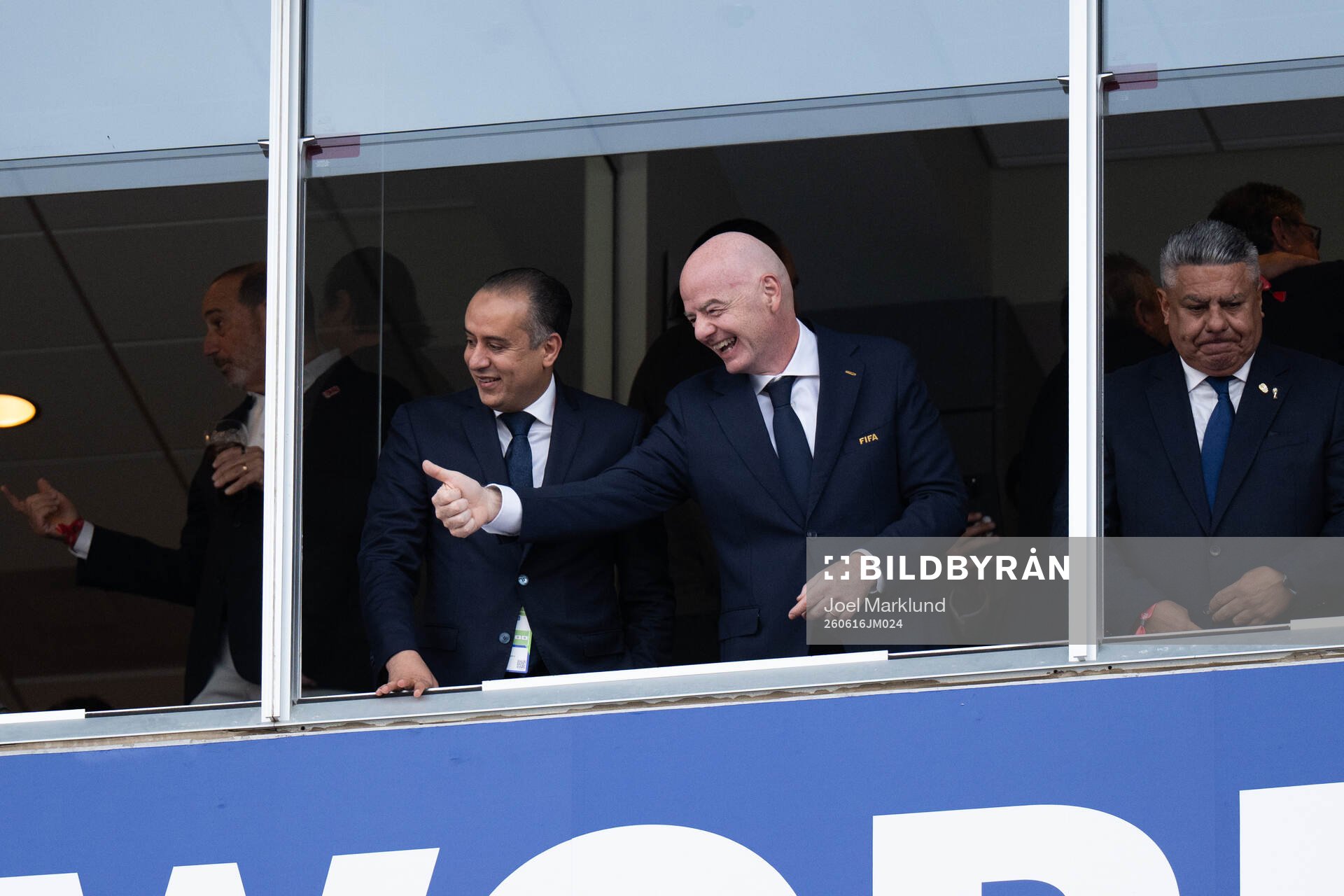 FIFA president Gianni Infantino in the stands