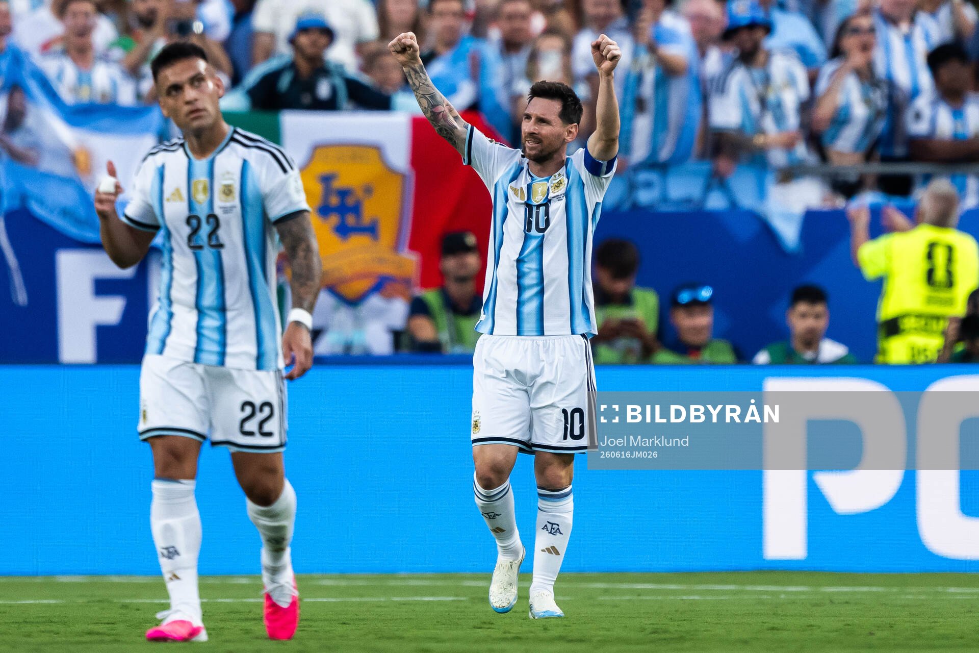 Lionel Messi of Argentina celebrates