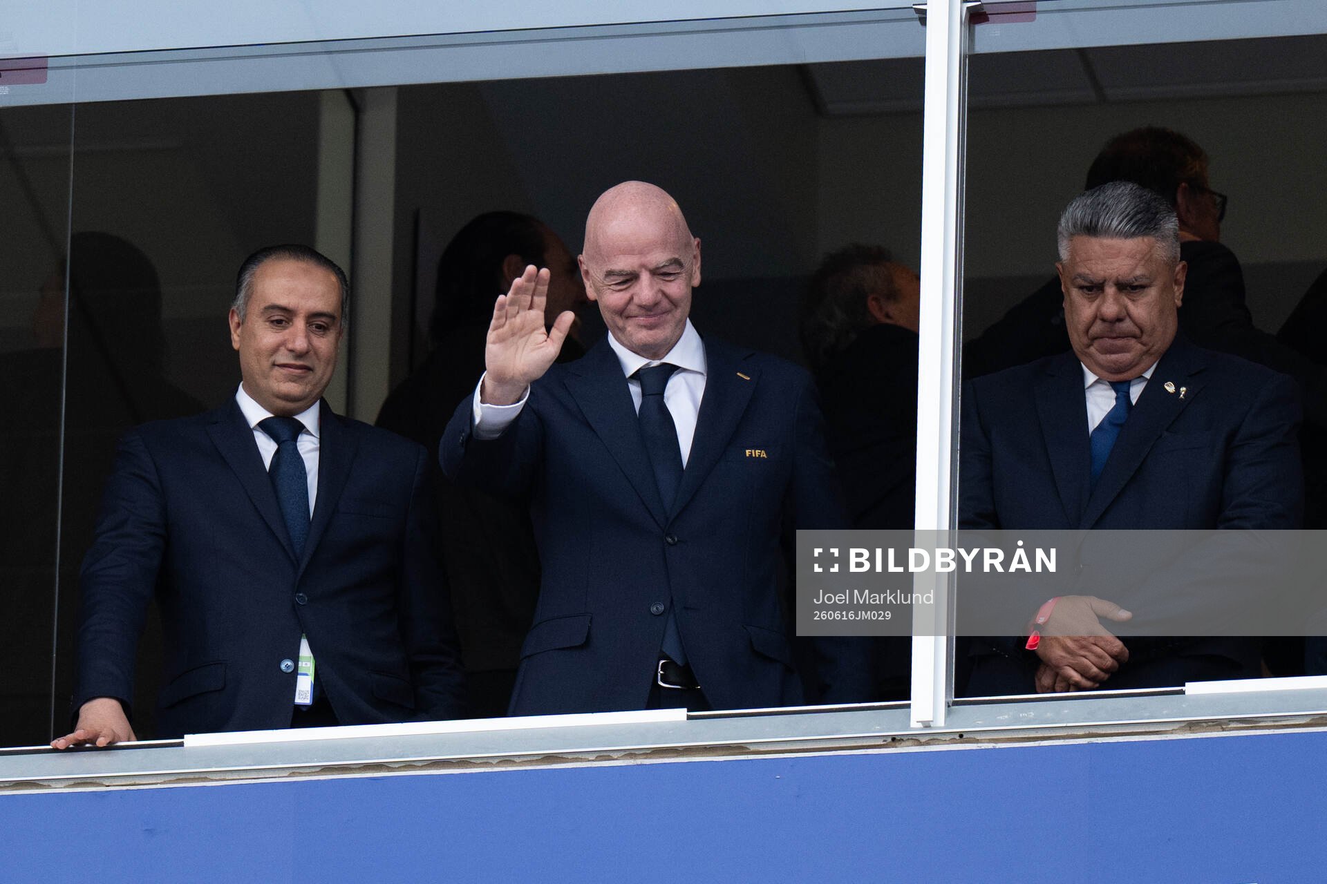 FIFA president Gianni Infantino in the stands
