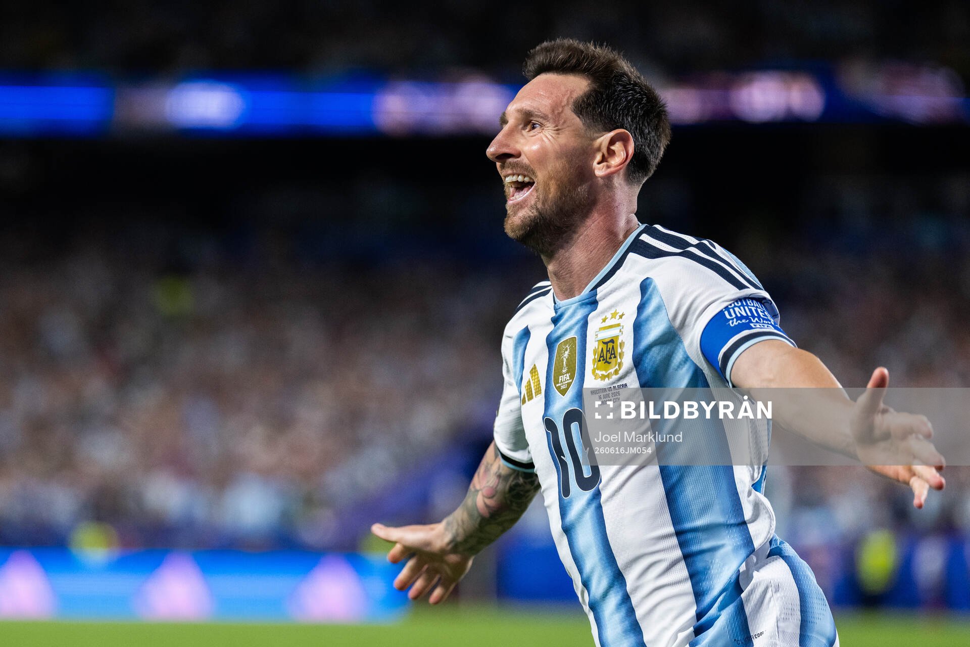 Lionel Messi of Argentina celebrates