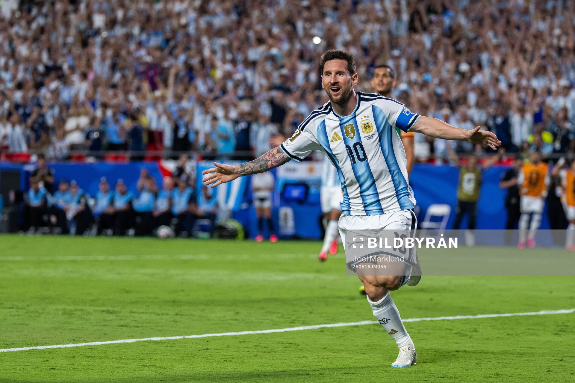 Lionel Messi of Argentina celebrates