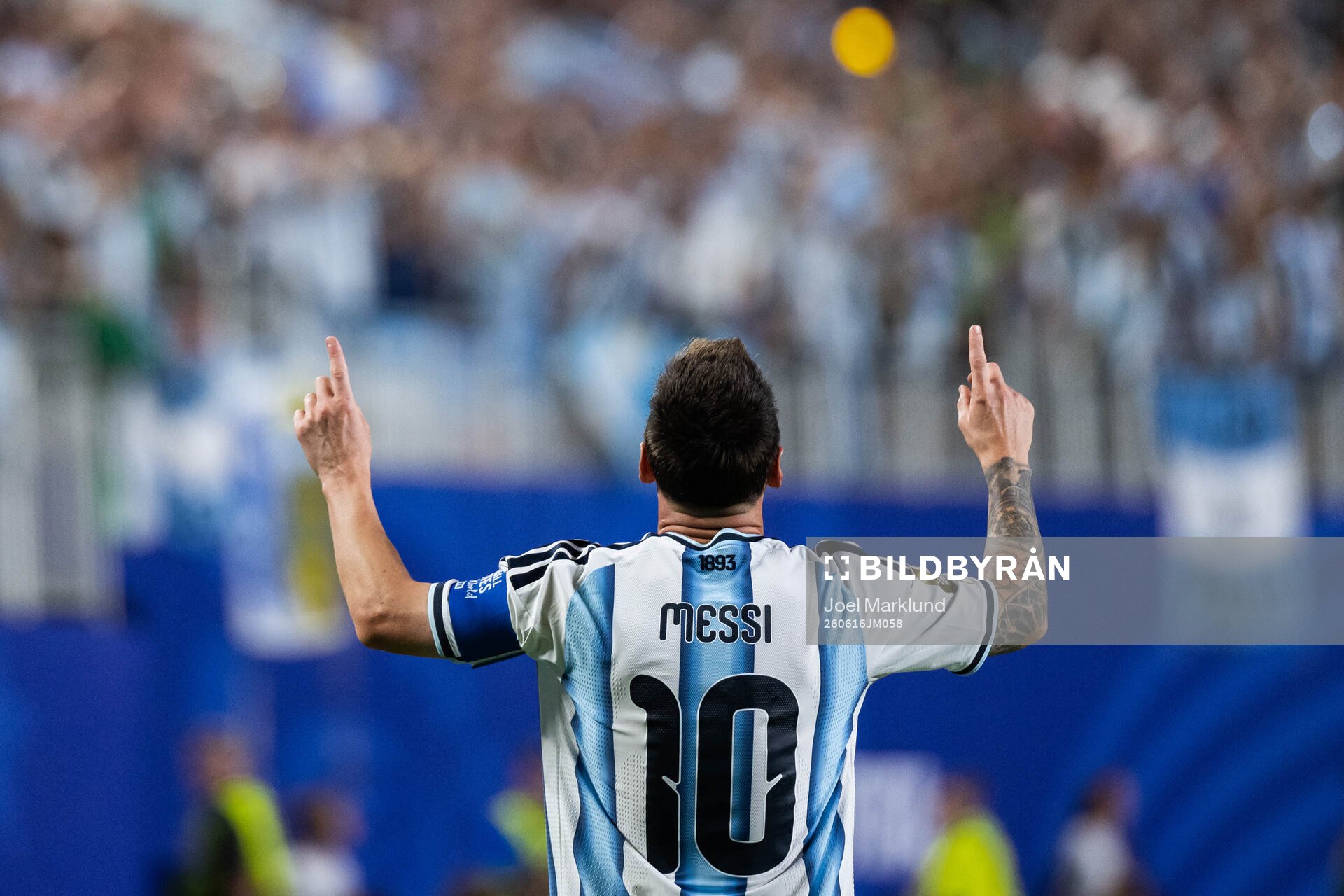 Lionel Messi of Argentina celebrates