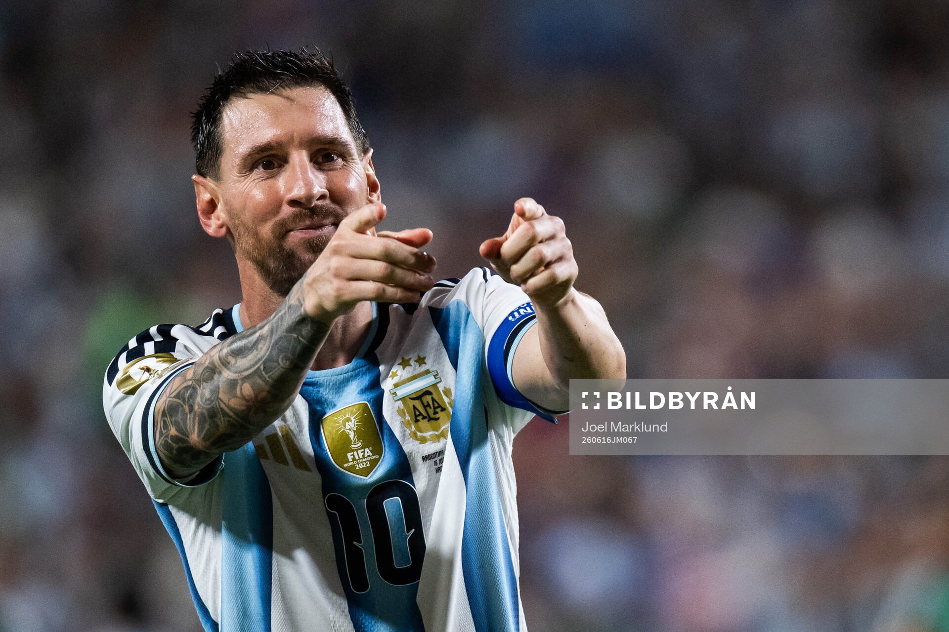 Lionel Messi of Argentina celebrates