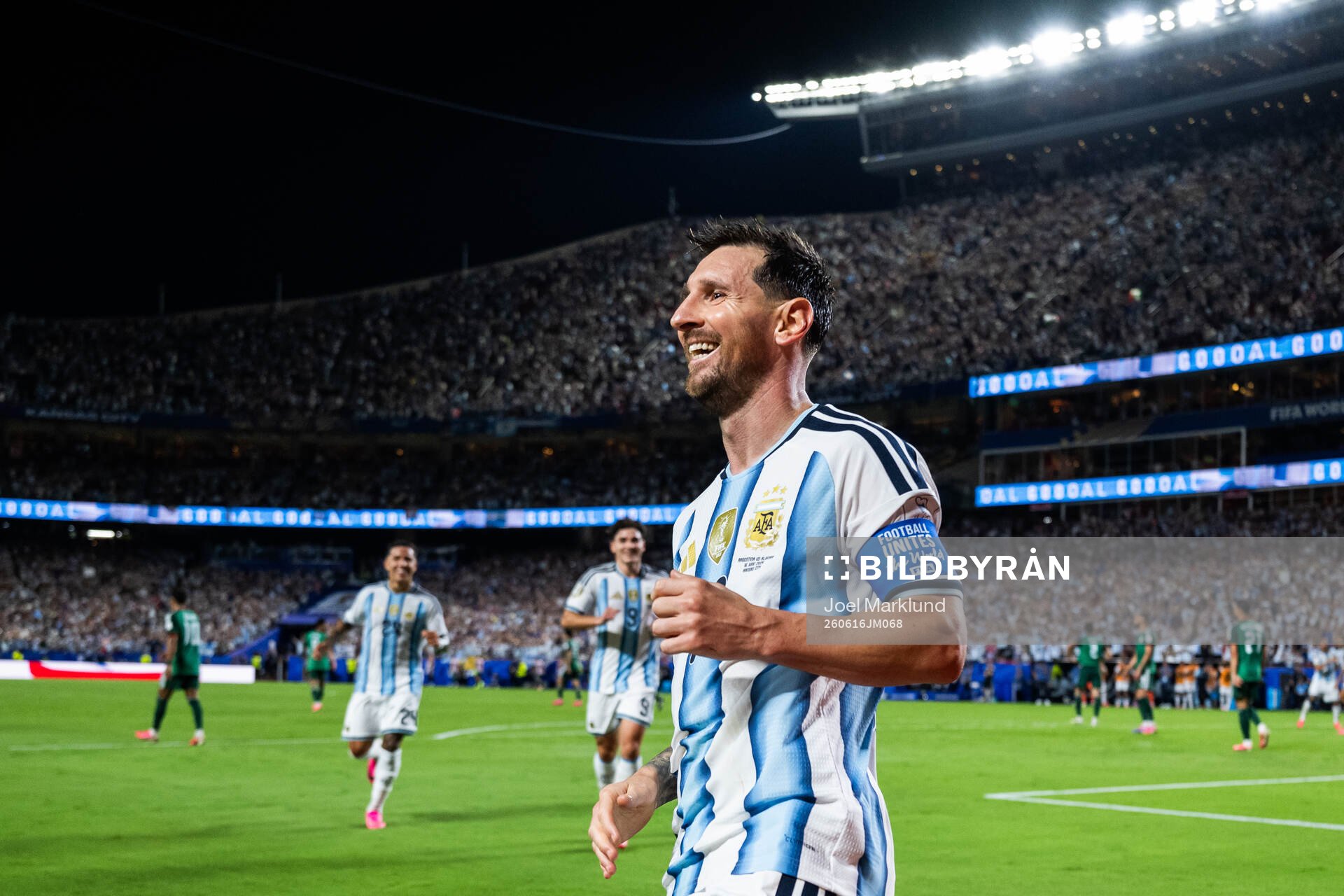 Lionel Messi of Argentina celebrates