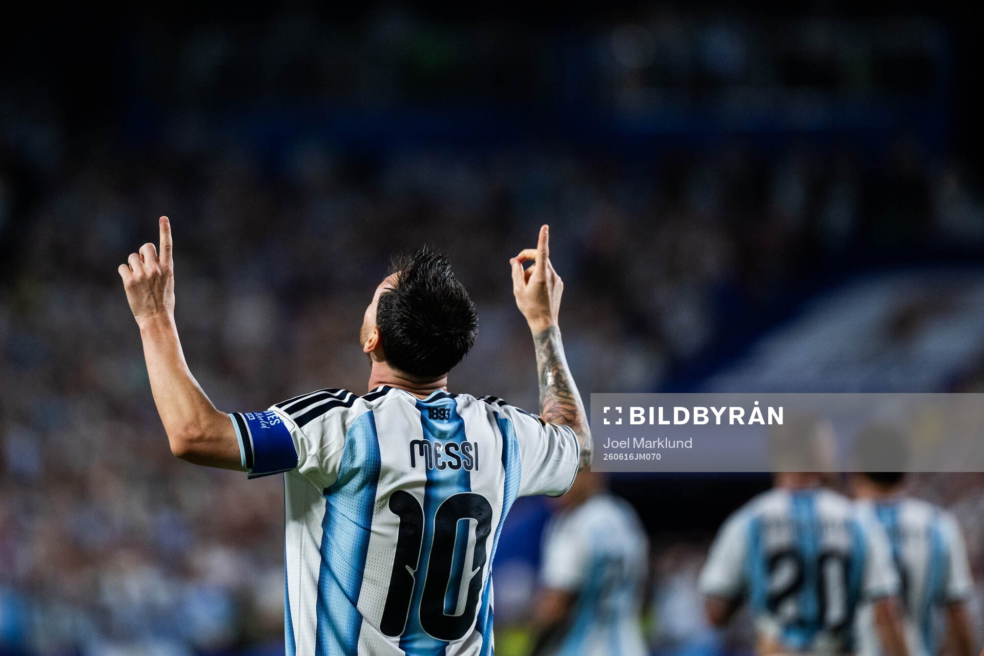 Lionel Messi of Argentina celebrates