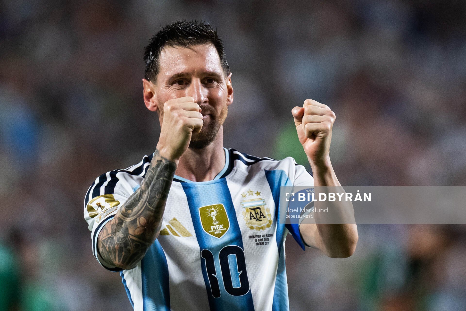 Lionel Messi of Argentina celebrates