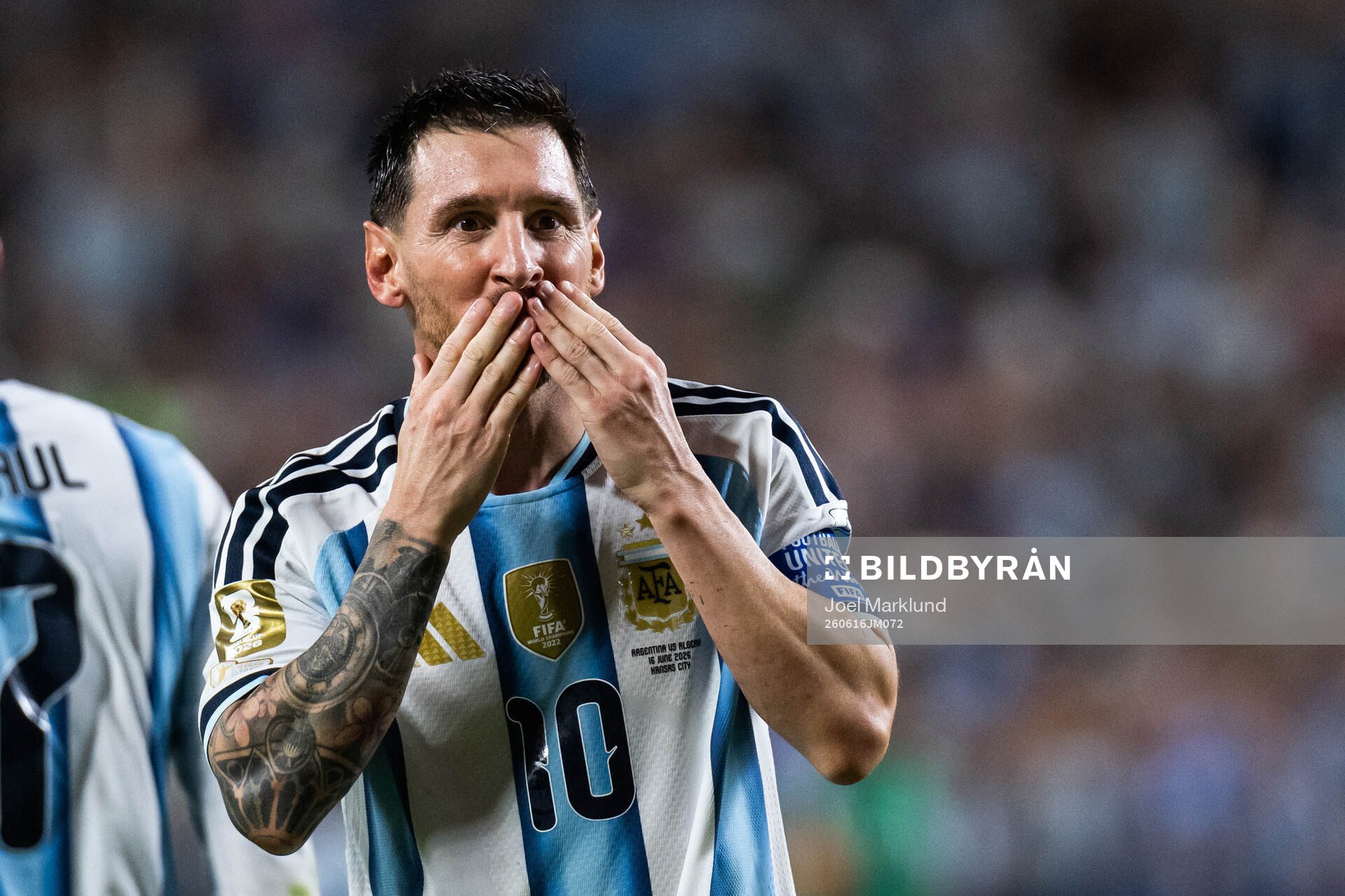 Lionel Messi of Argentina celebrates