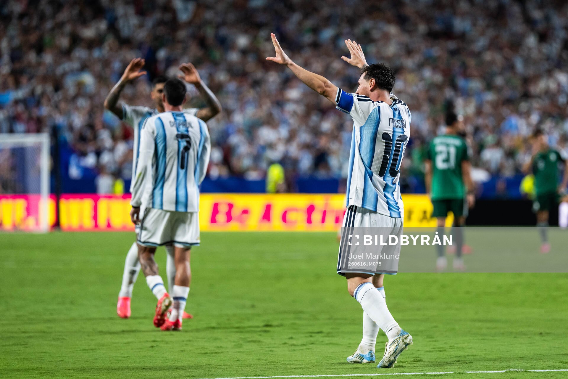 Lionel Messi of Argentina celebrates