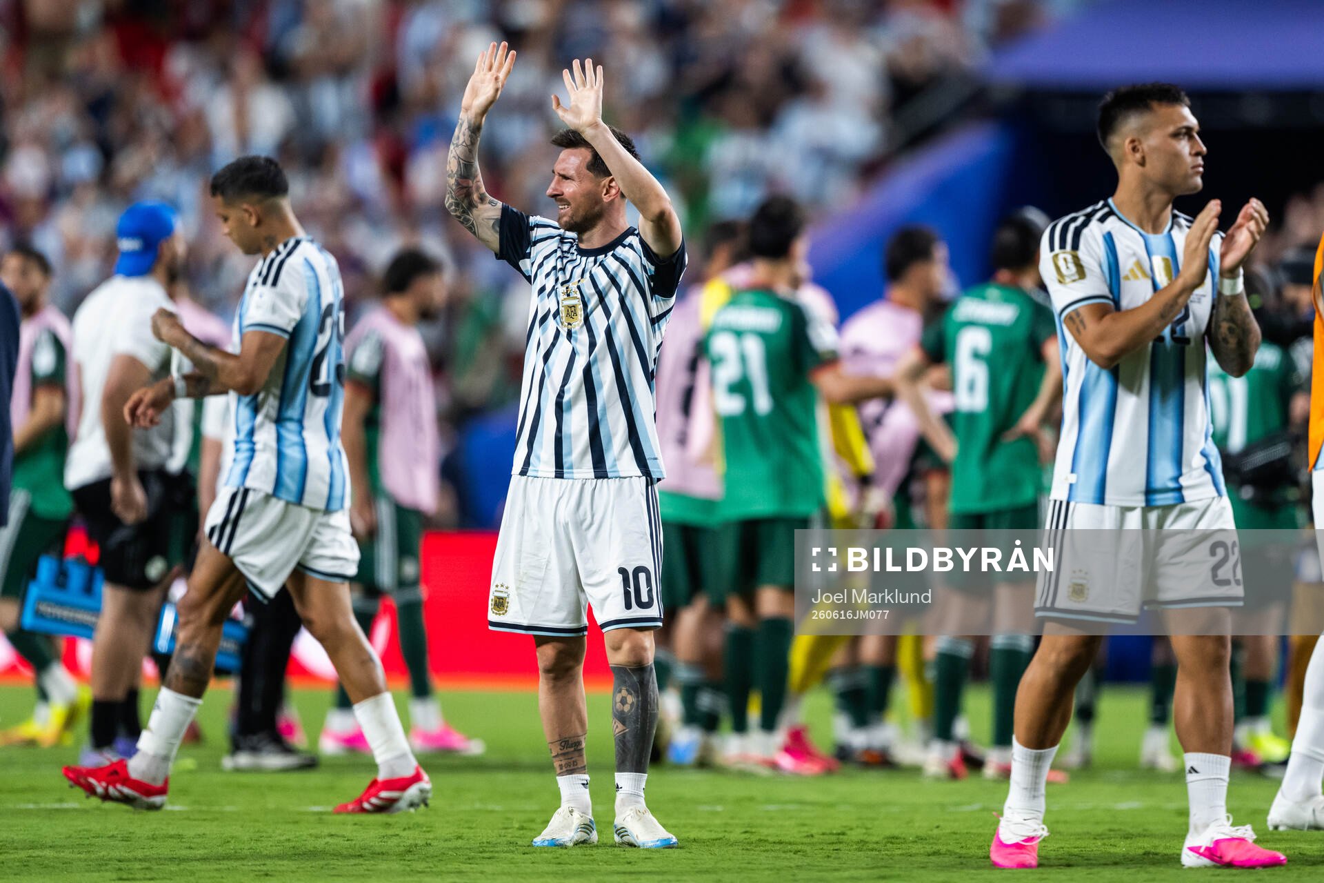 Lionel Messi of Argentina celebrates