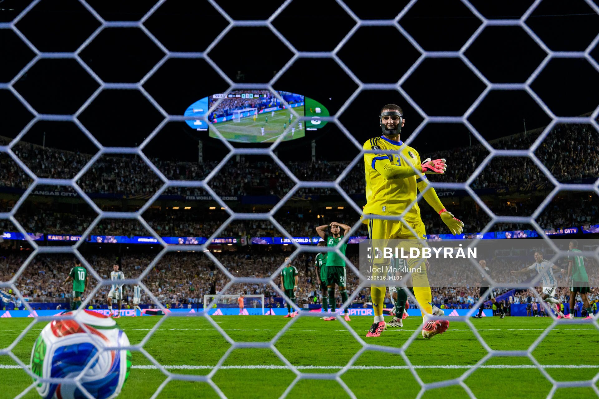 Goalkeeper Luca Zidane of Algeria reacts