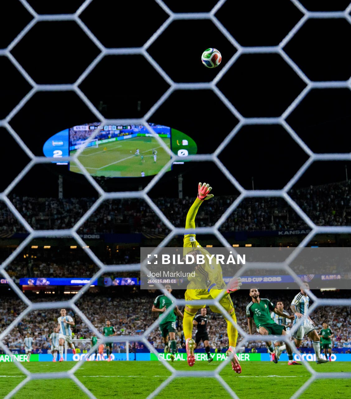 Goalkeeper Luca Zidane of Algeria makes a save