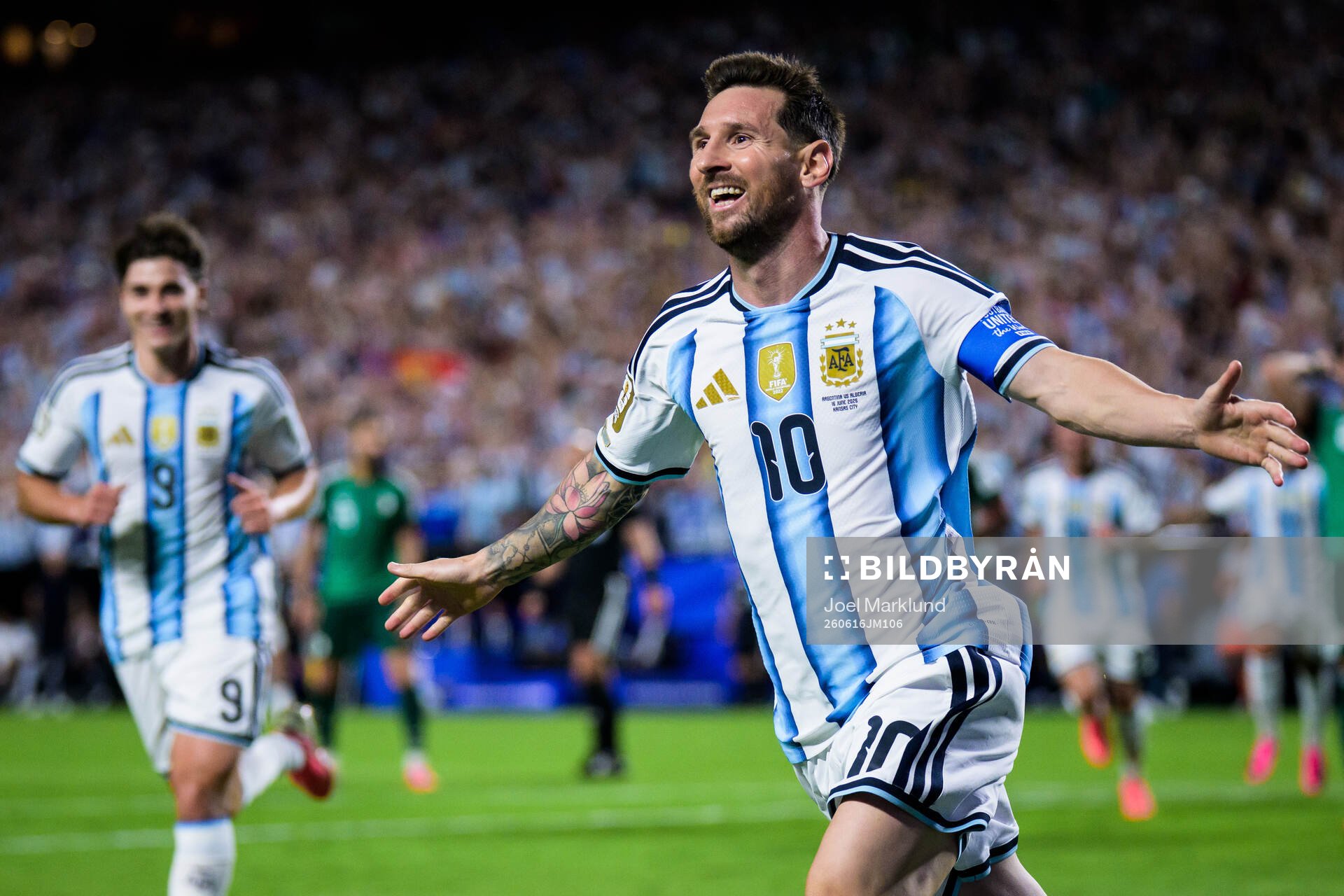 Lionel Messi of Argentina celebrates