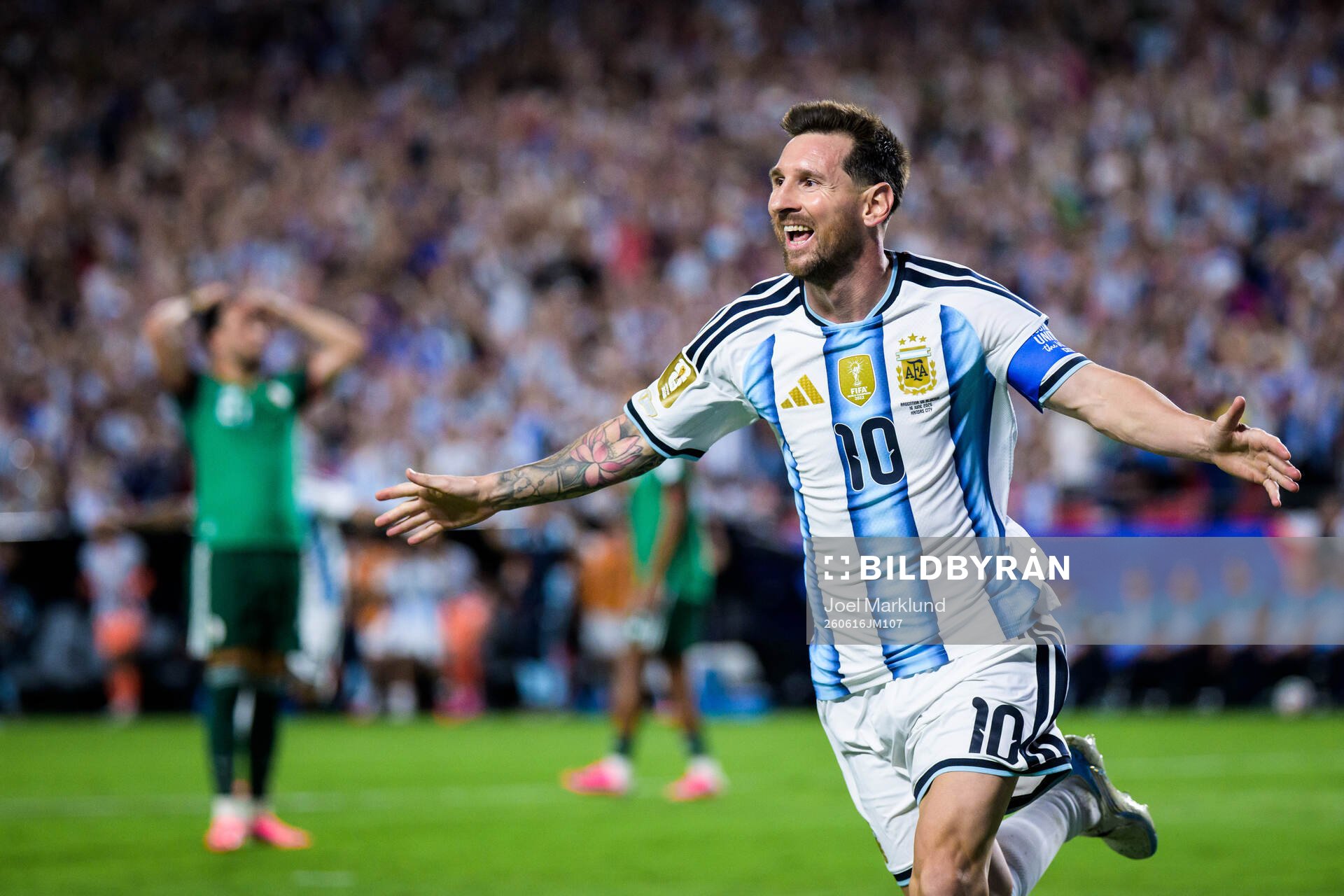 Lionel Messi of Argentina celebrates