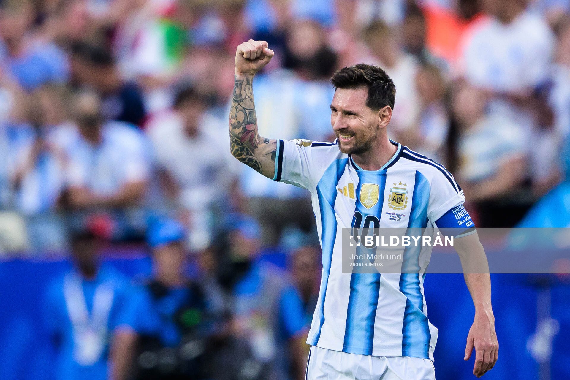 Lionel Messi of Argentina celebrates